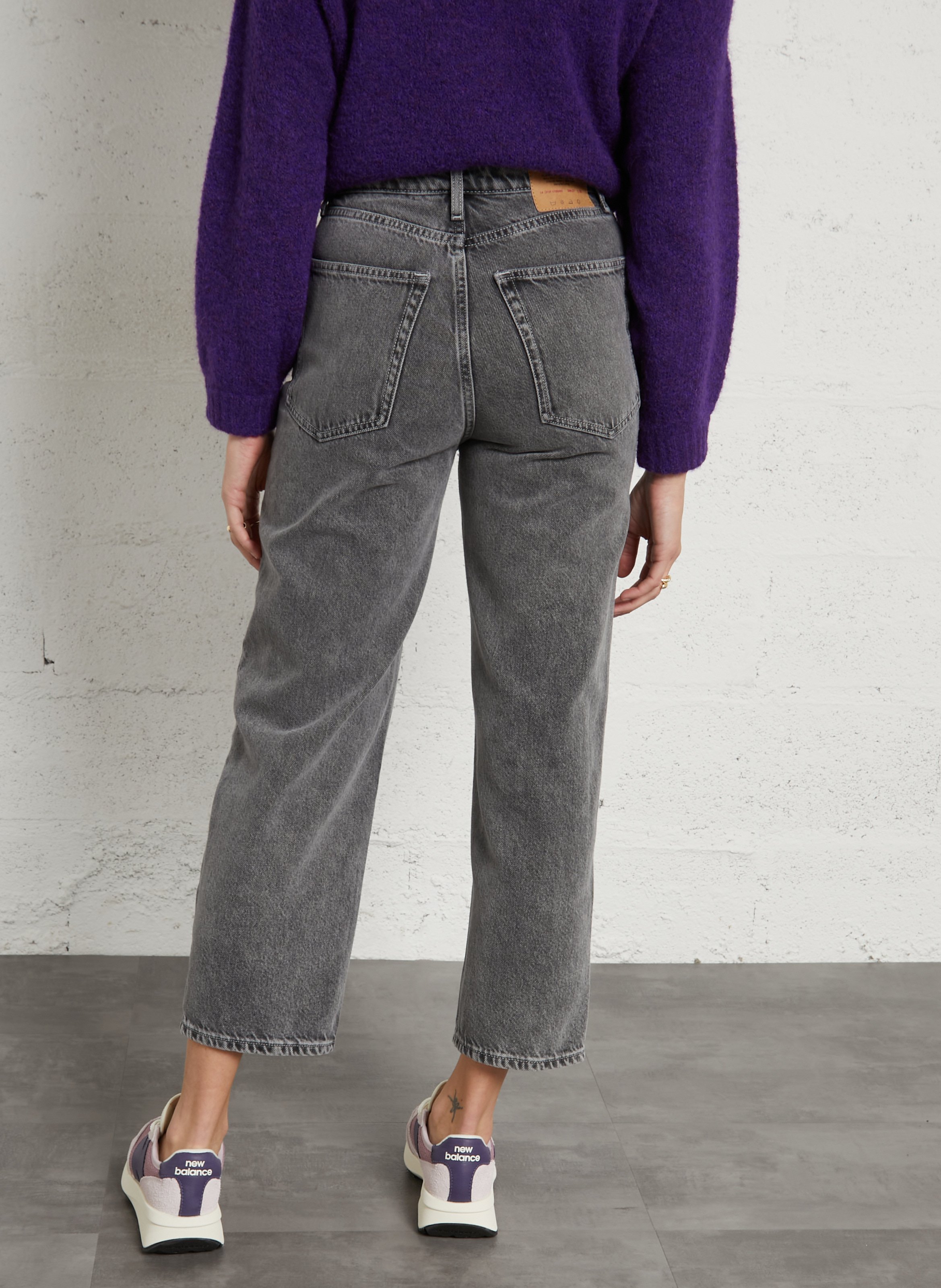 Straight leg jeans in cotton and recycled cotton. AMERICAN VINTAGE Grey