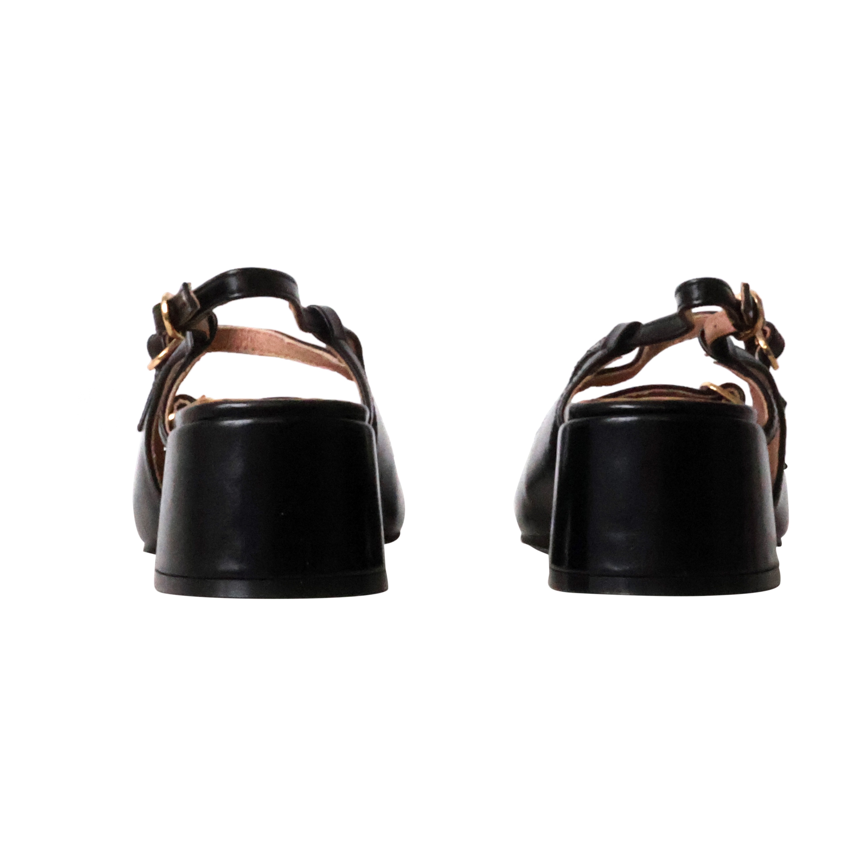 Escarpins cuir à talon  angeline EMILIE KARSTON Black