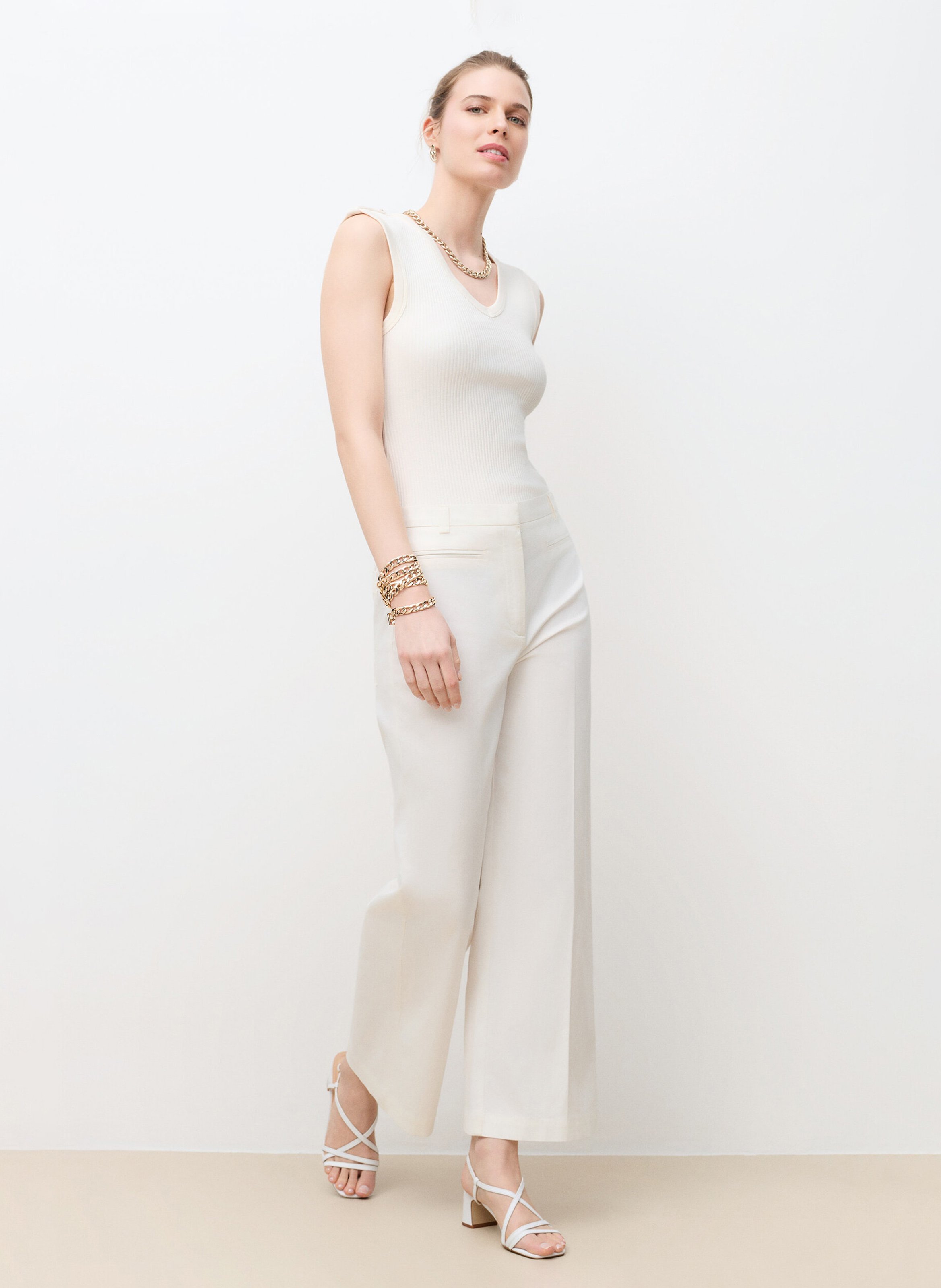Pantalon droit uni  CAROLL Beige