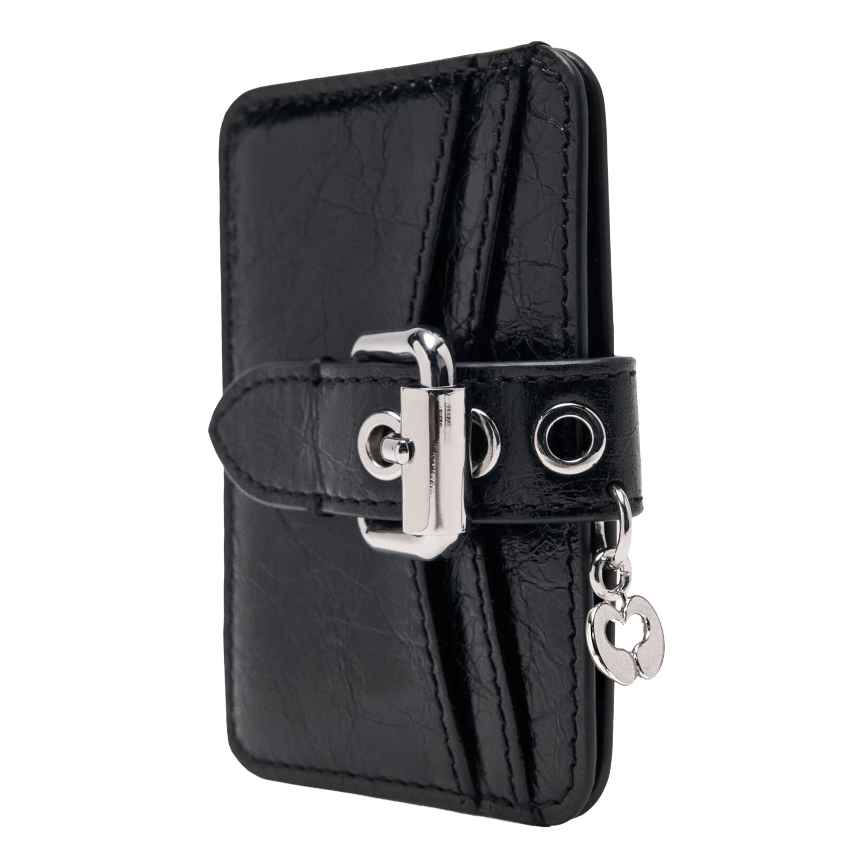 Porte-cartes en cuir MAJE Noir
