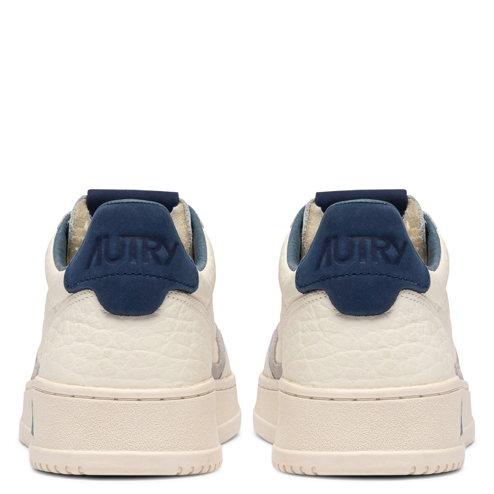Low-top leather mix sneakers AUTRY Blue