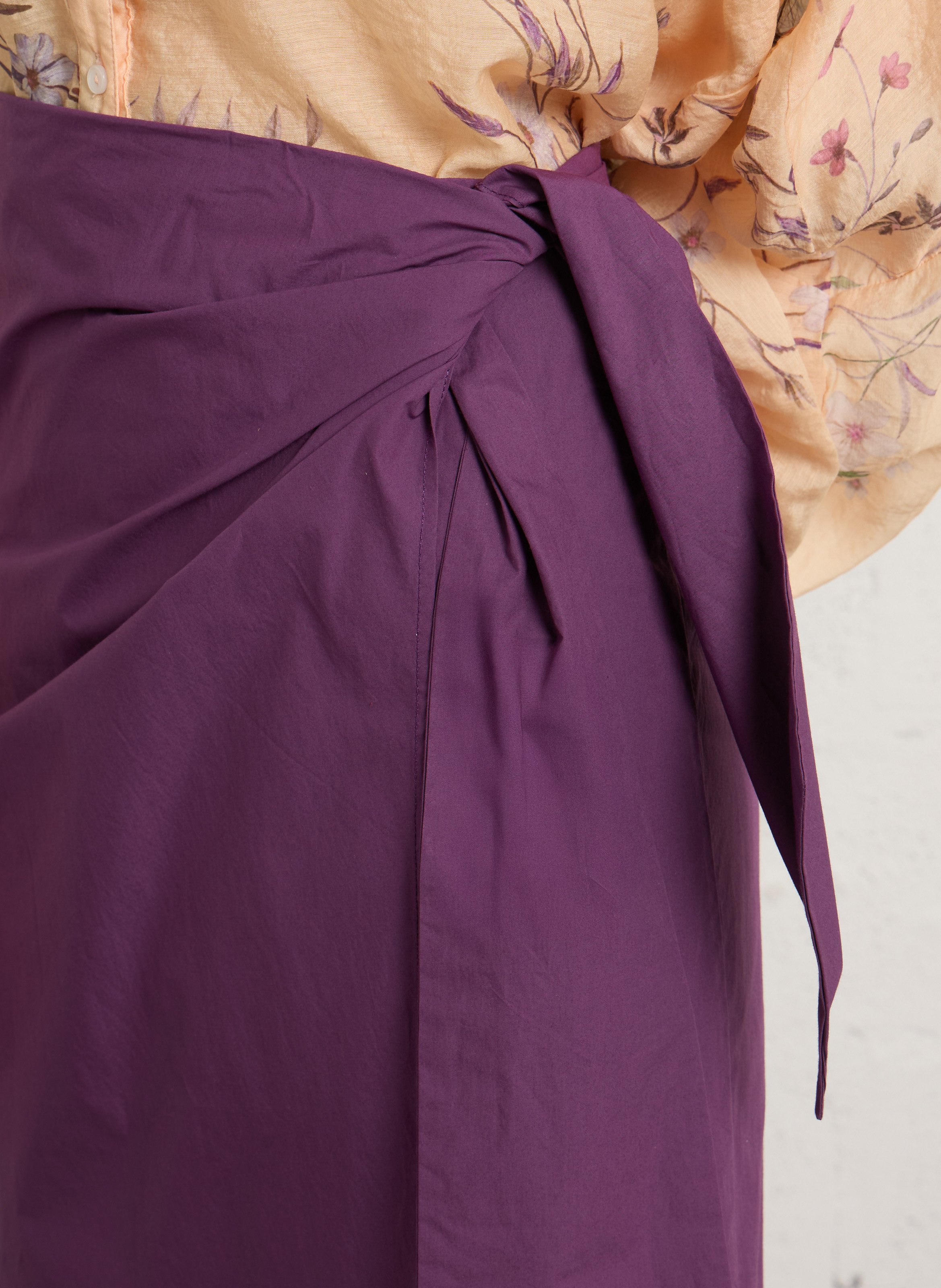 Gerade Wickelrock in Uni BELLEPIECE Violett