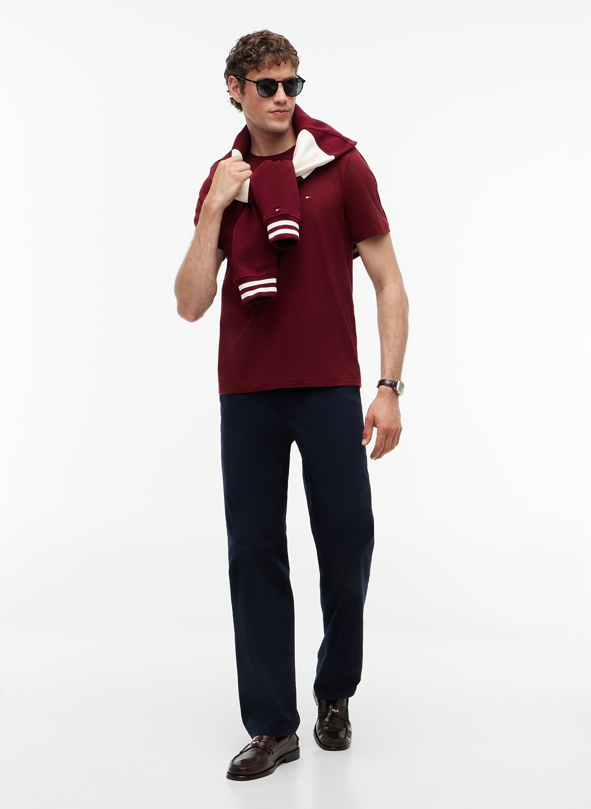 Round-neck cotton T-shirt TOMMY HILFIGER Purple