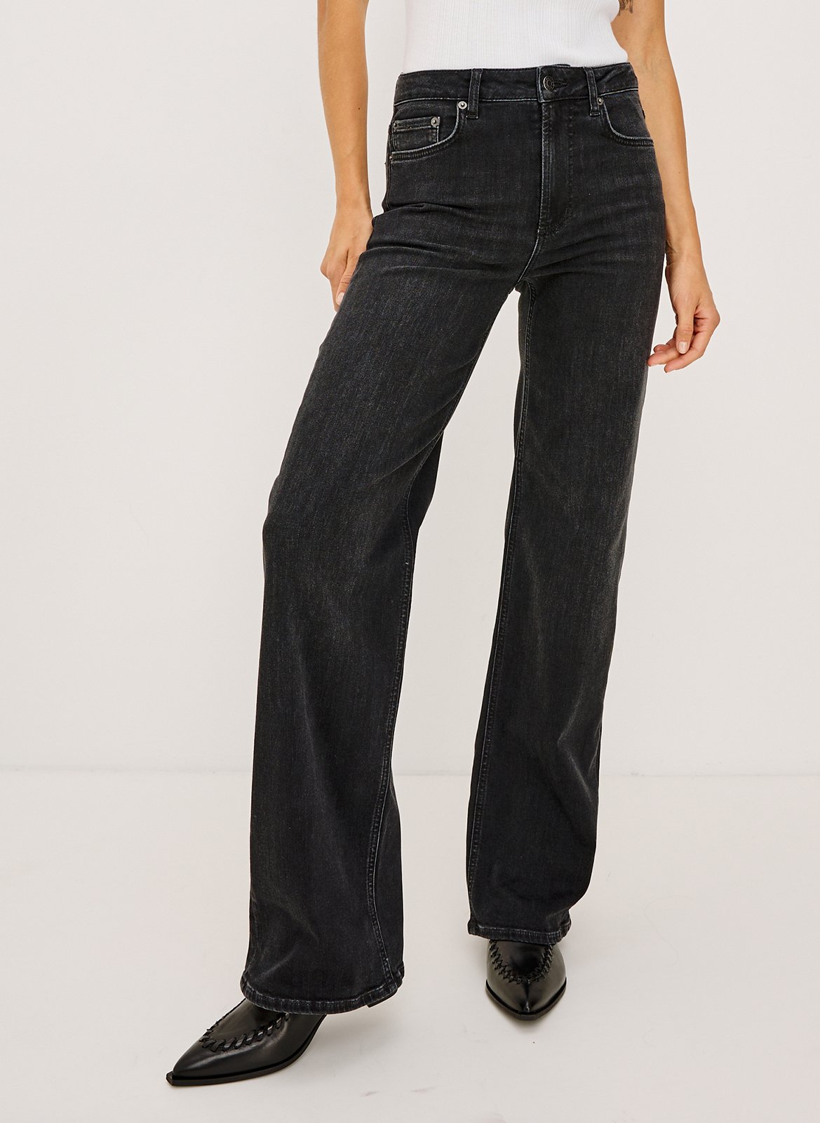 Cotton-blend flared jeans RAILS Black