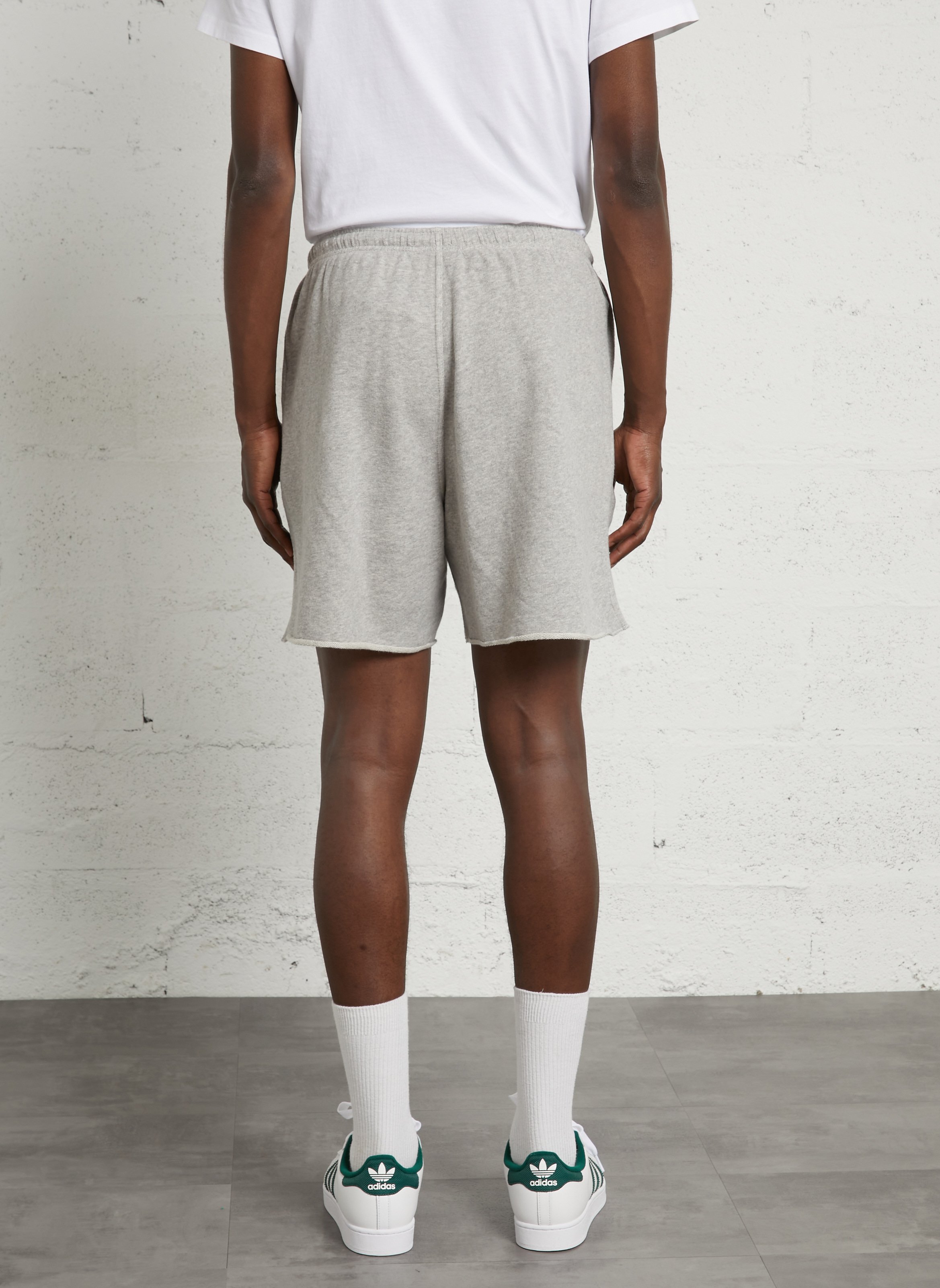Gerade geschnittene Shorts aus Bio-Baumwoll-Mix AMERICAN VINTAGE Grau