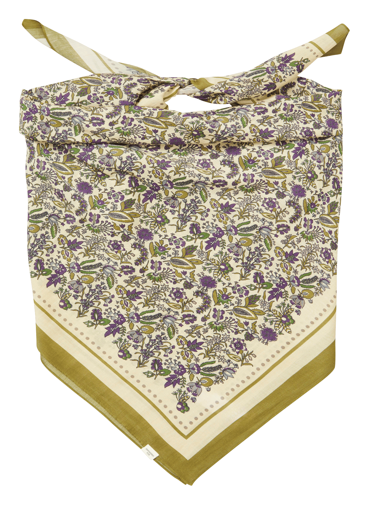 Foulard carré imprimé floral en coton mélangé BECKSONDERGAARD Multicolore