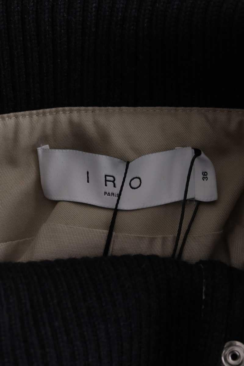 Regular-fit organic cotton jacket with sherpa collar IRO - Seconde Main Beige