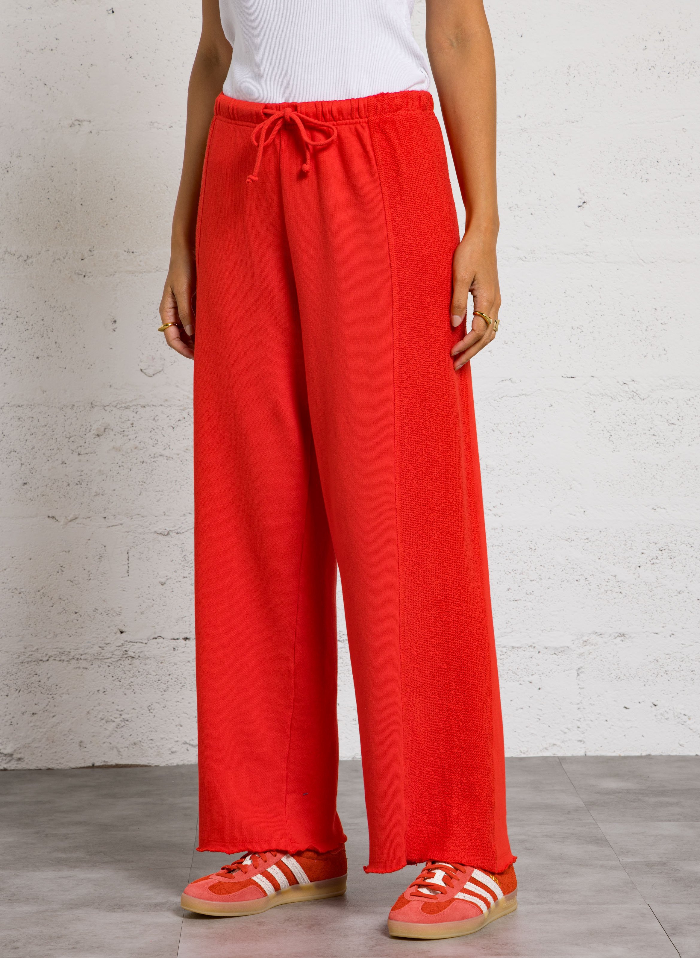 Rechte effen joggingbroek van molton AMERICAN VINTAGE Rood