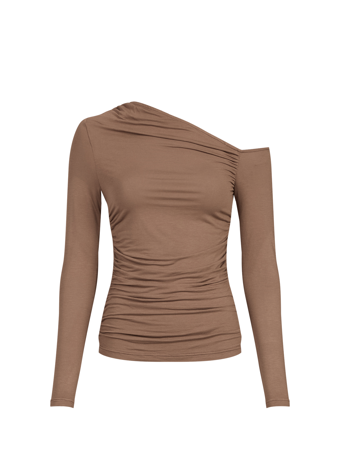 Top with asymmetric neckline SAISON 1865 Beige