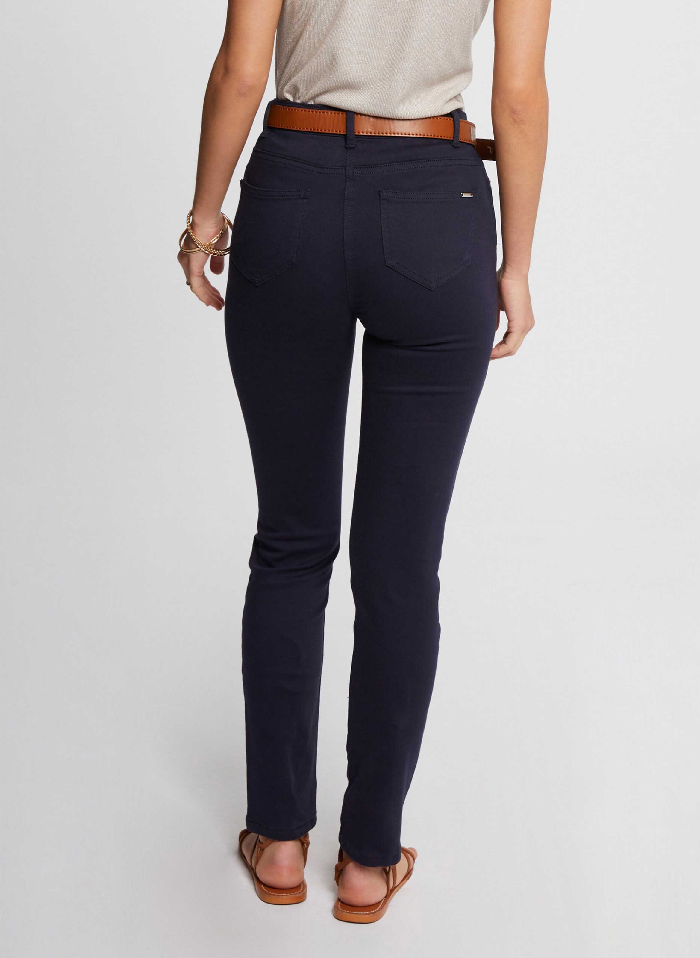 Skinny jeans - katoenblend MORGAN Blauw
