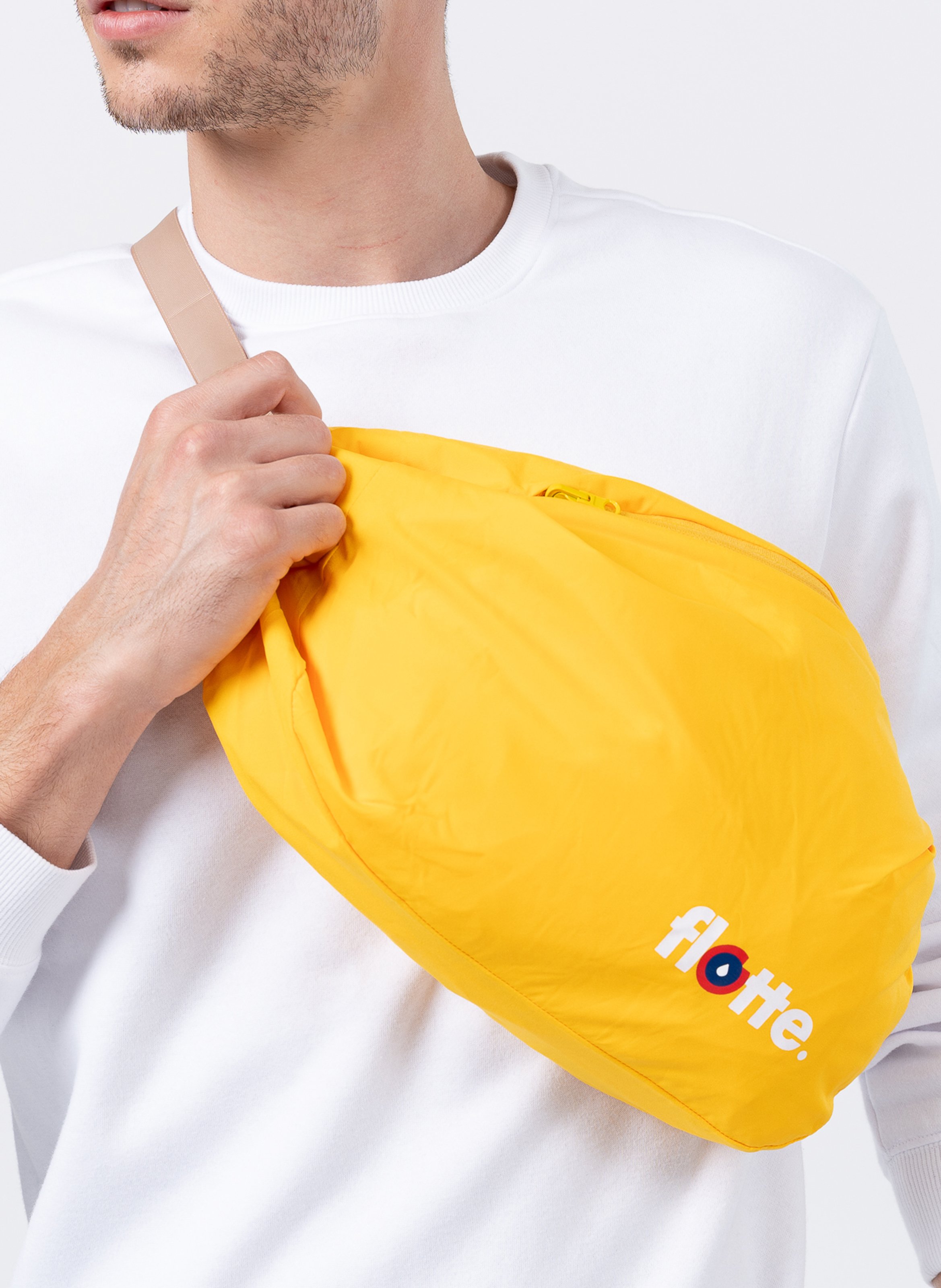 Imperméable long à capuche convertible FLOTTE Jaune