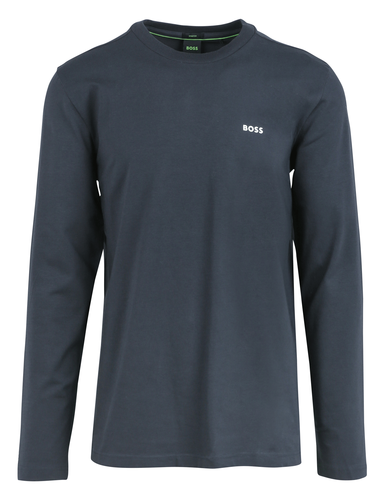 Tee-shirt droit col rond sérigraphié BOSS Bleu