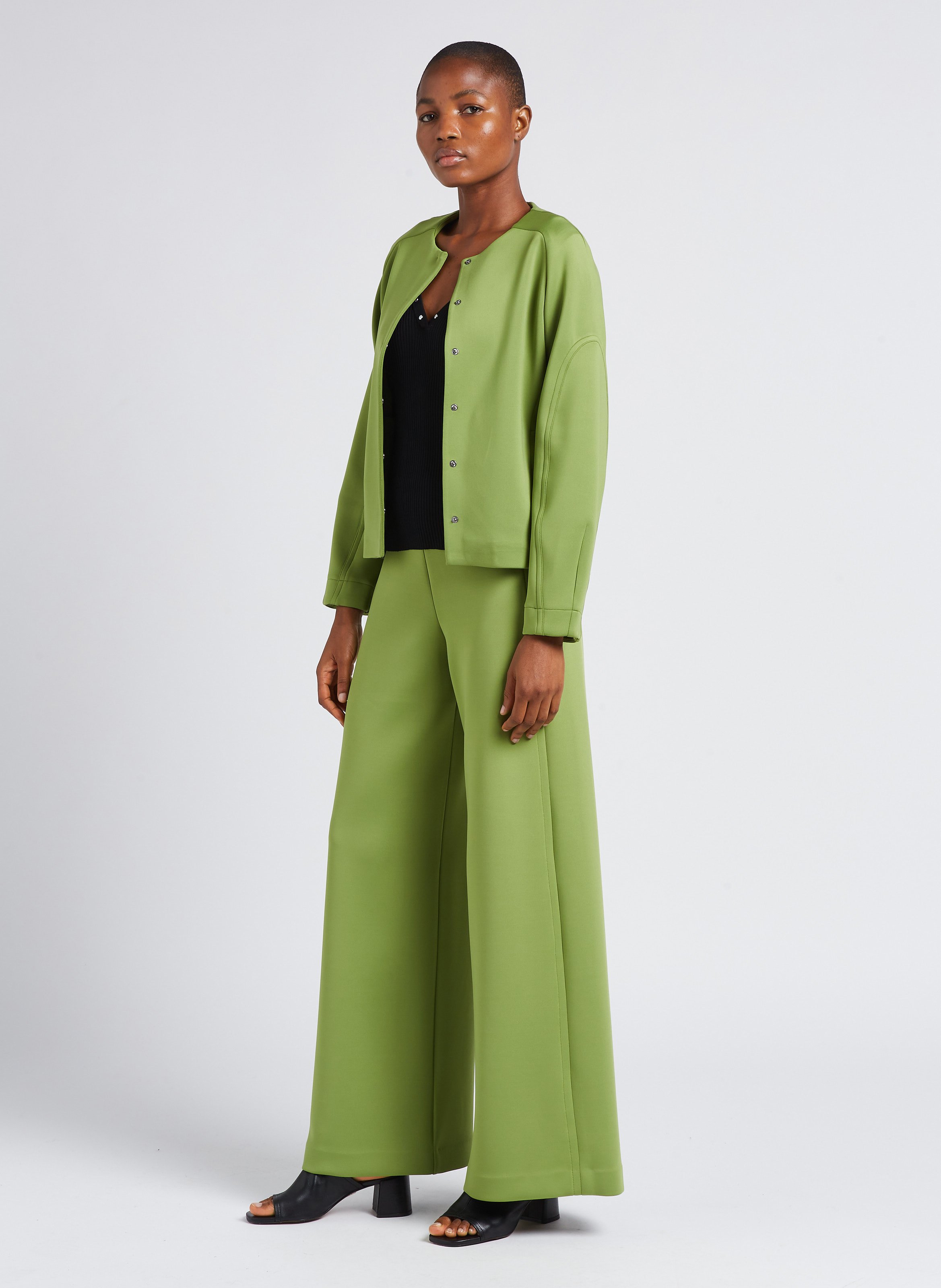 アウターその他 MAX MARA Women Outer TALENTOCO Green Straight round-neck jacket Vert anis Max Mara Leisure