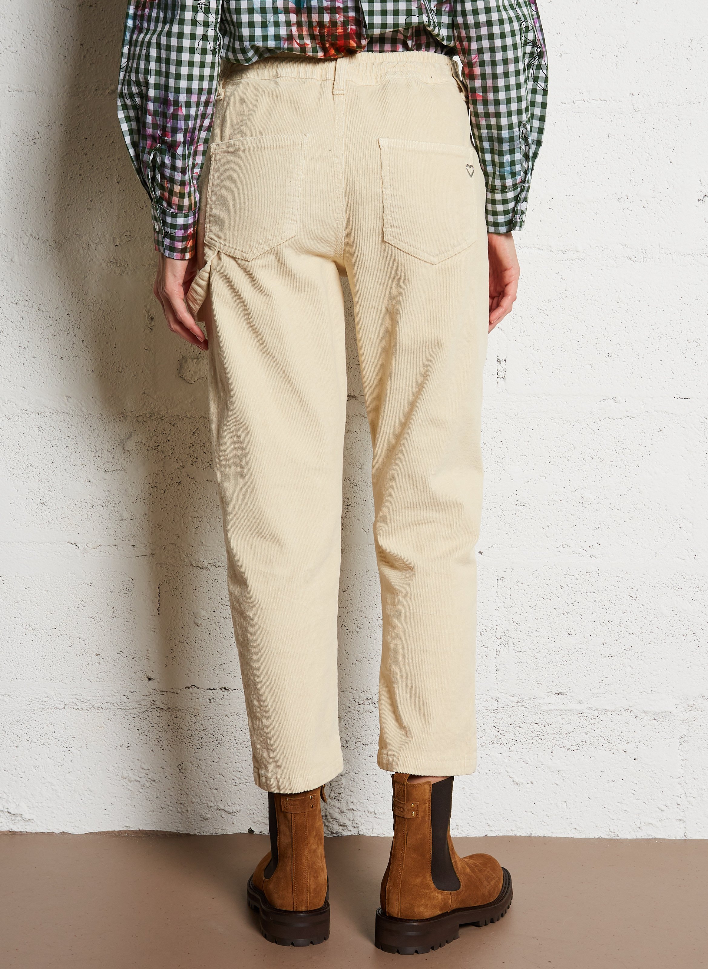Pantalon droit en coton mélangé PLEASE Multicolore