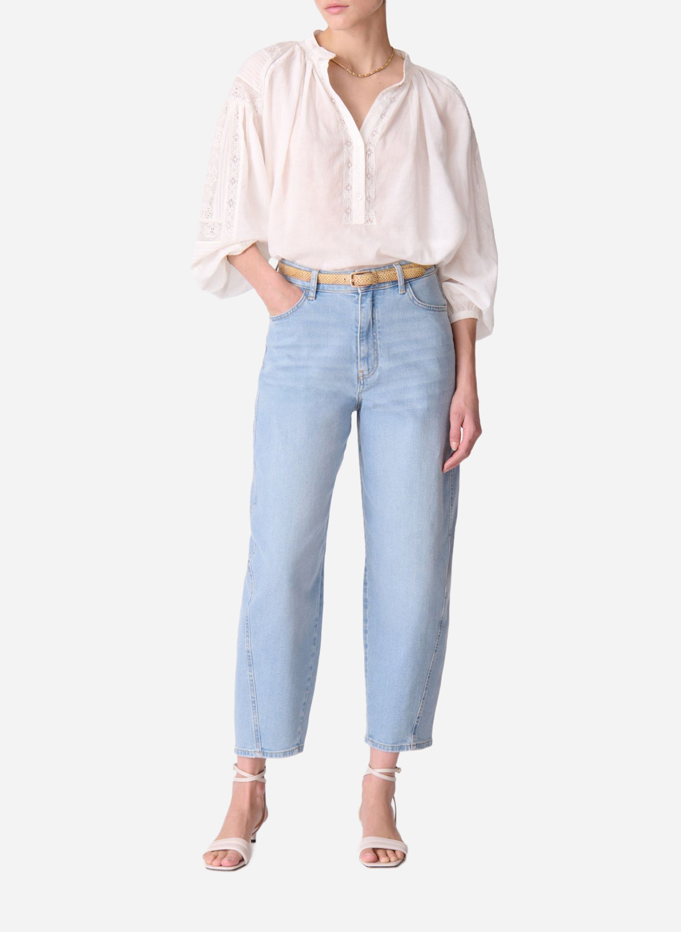 Long-sleeved lace blouse VANESSA BRUNO White