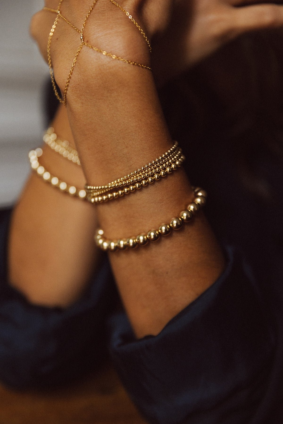 Medium pearl bracelet - gold YAY Golden