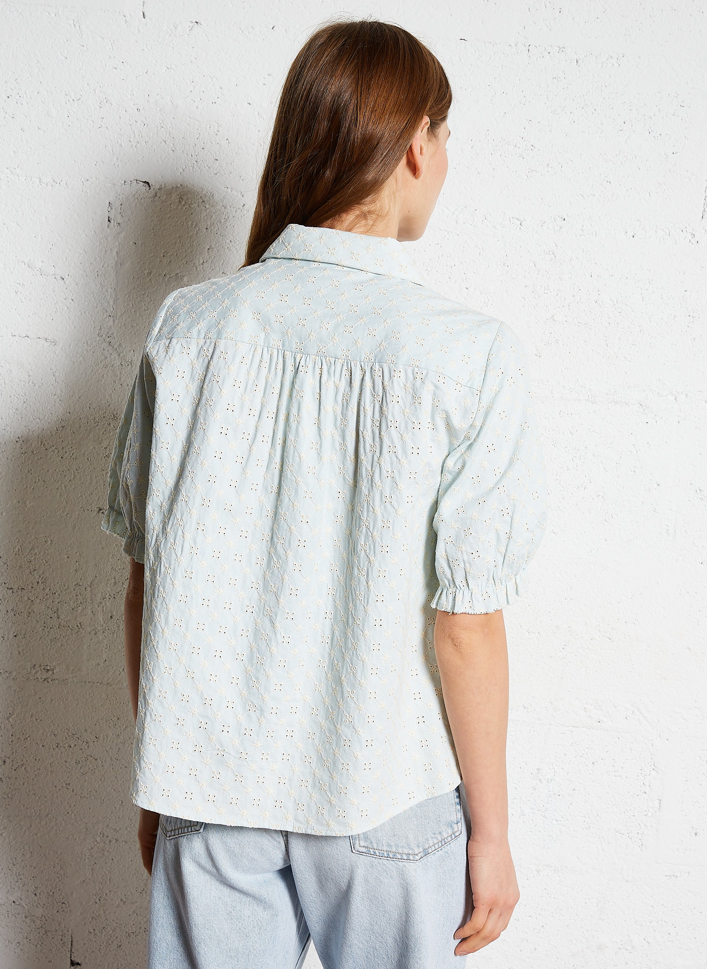 Top col classique en cton BELLEROSE Bleu