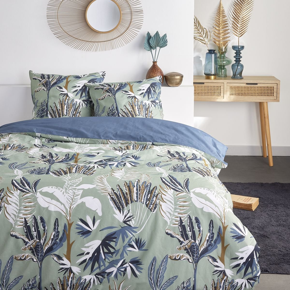 Cotton bedding set TODAY LINGE DE MAISON Green