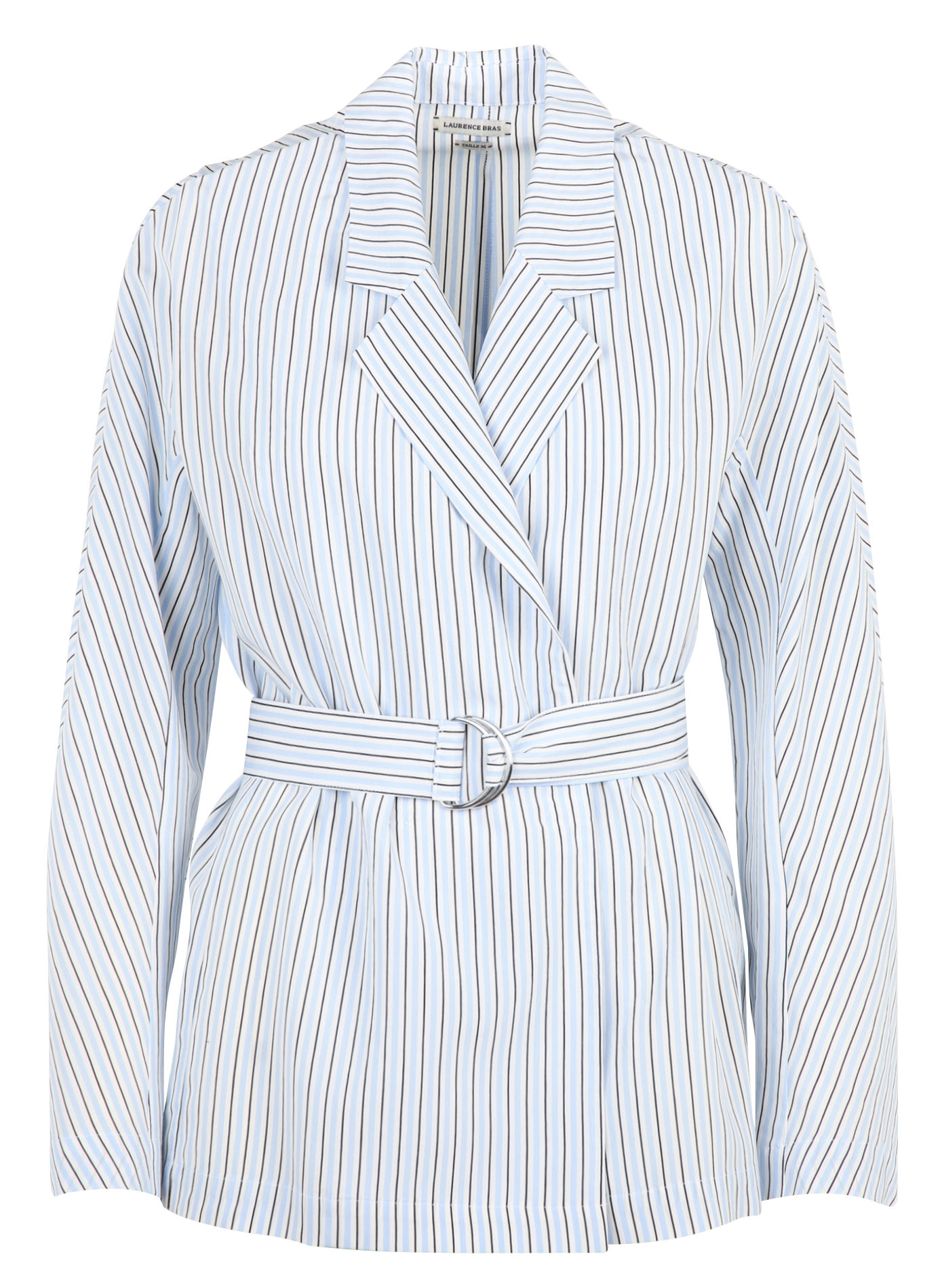 Striped jacket with tailored collar LAURENCE BRAS Blue