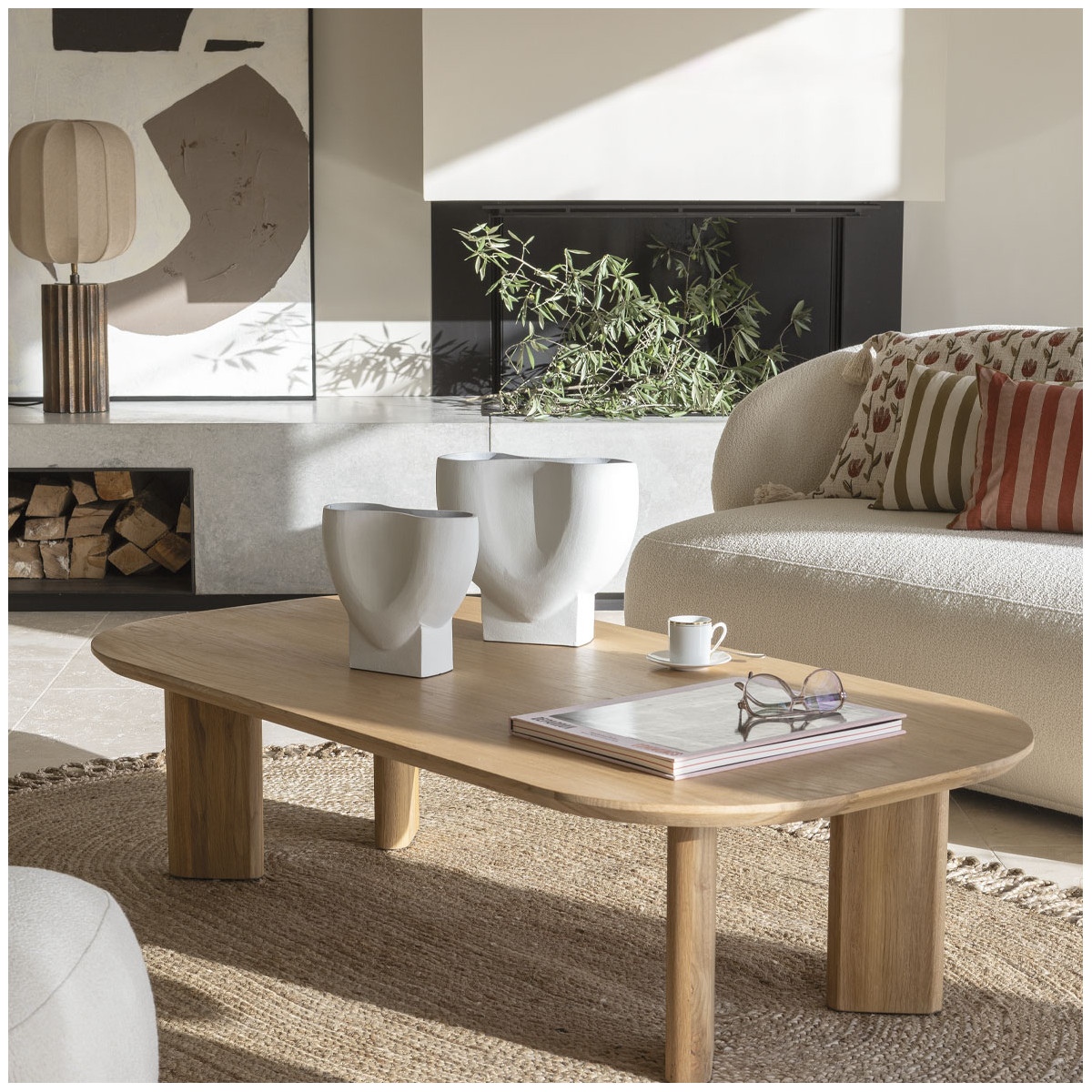 Vase céleste en métal blanc BLANC D'IVOIRE Blanc