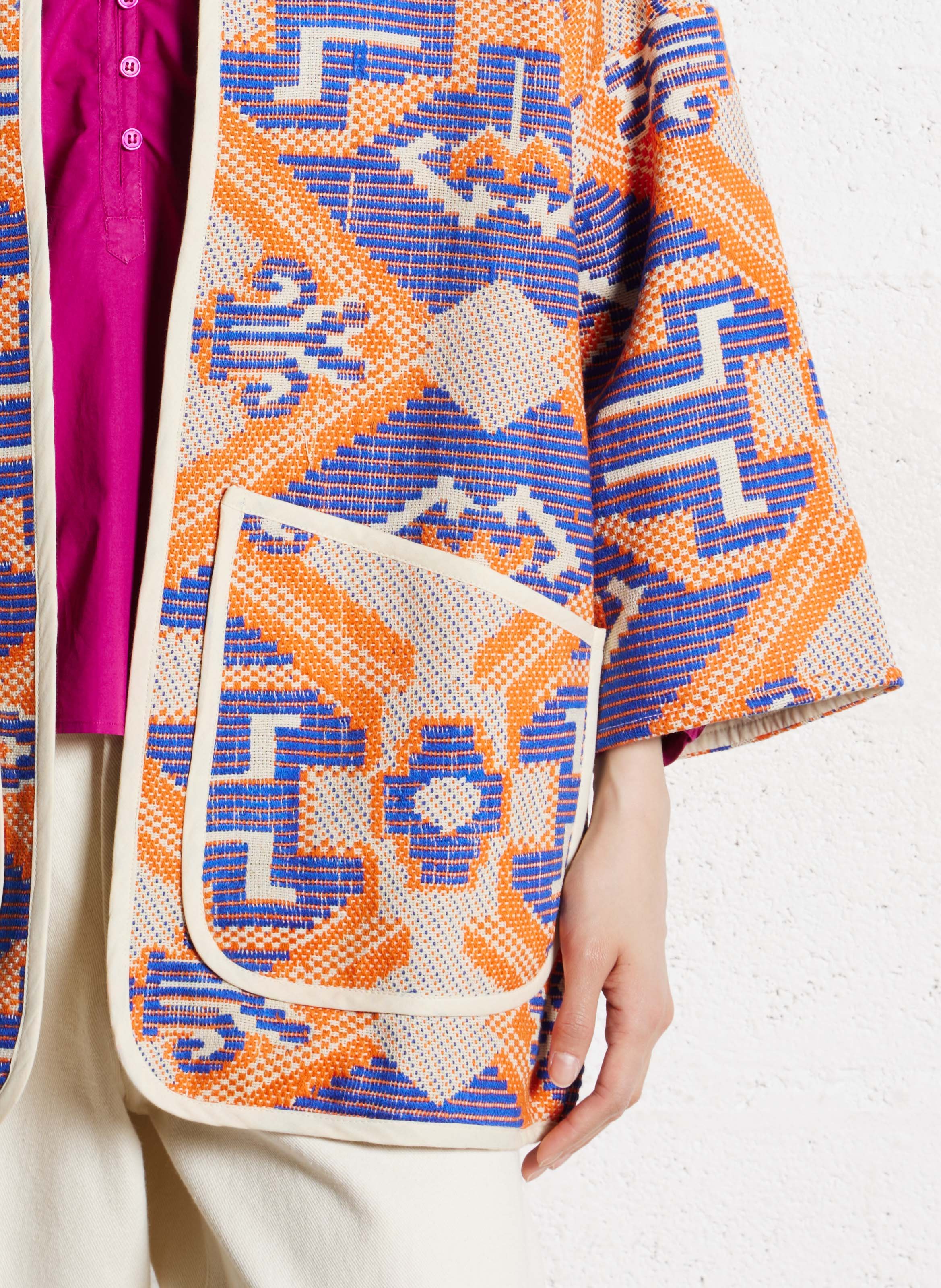 Veste oversize tissée LOLLYS LAUNDRY Orange