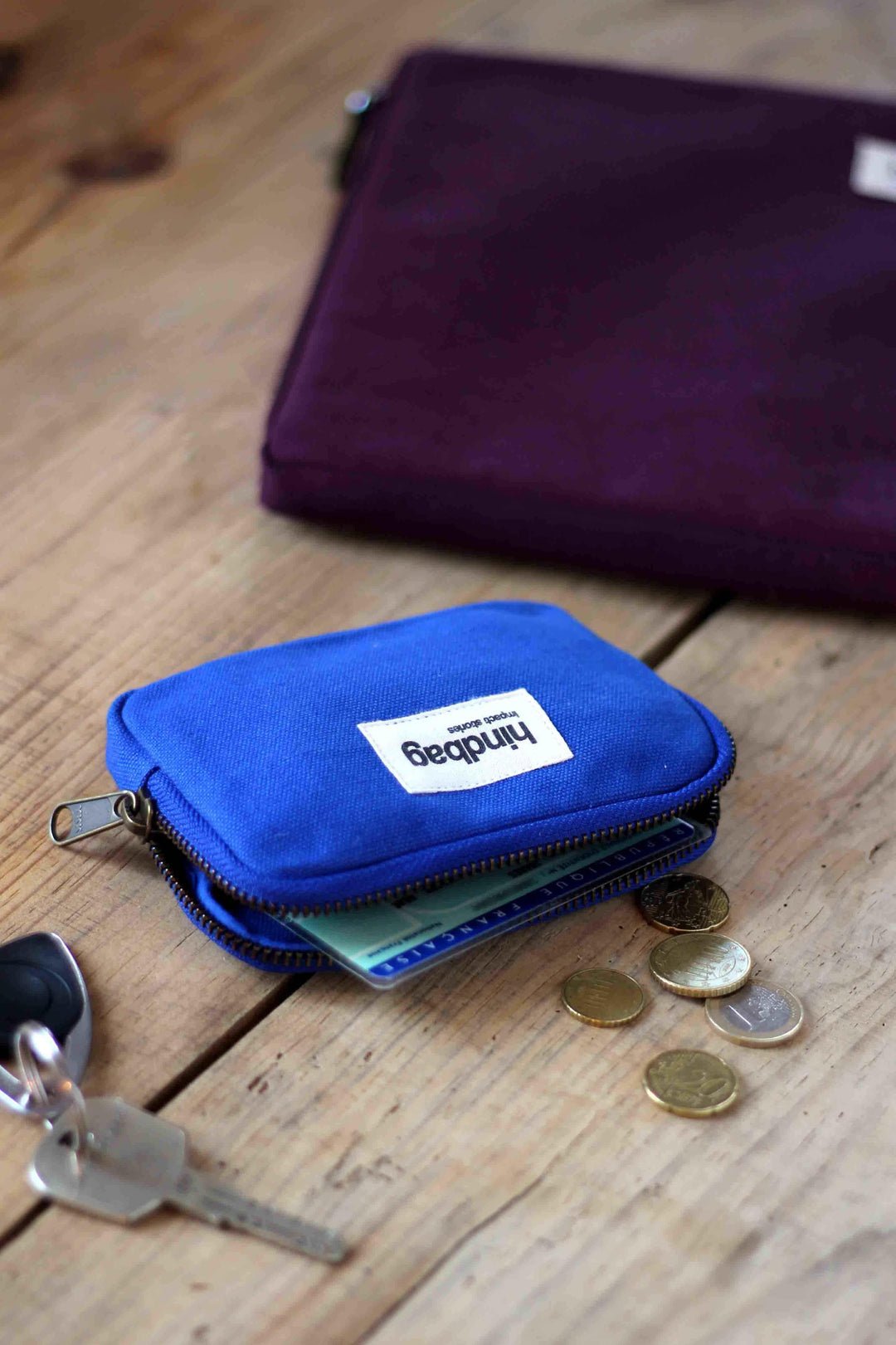 Cotton coin purse HINDBAG Blue
