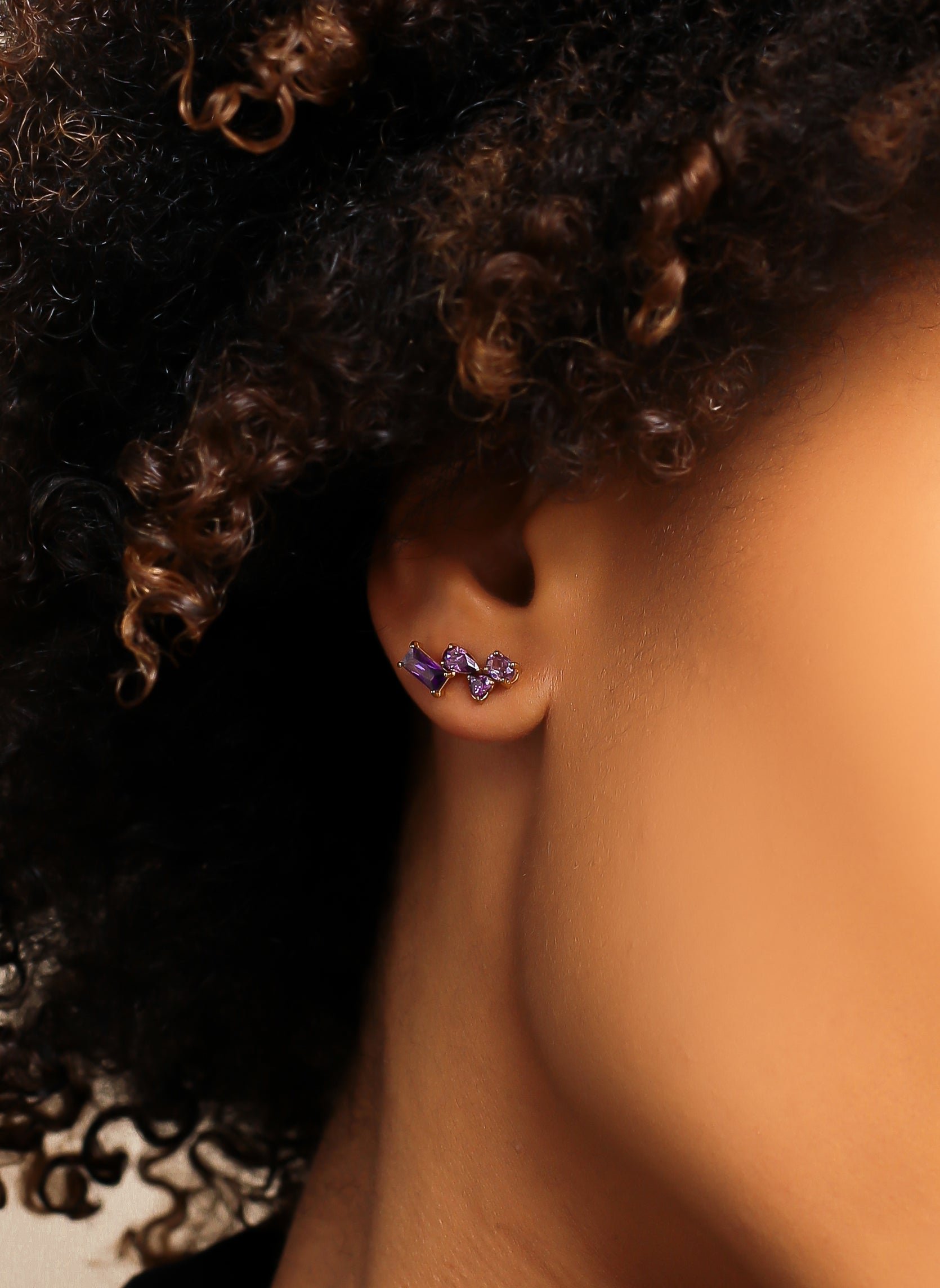 Earrings AEC Paris Purple