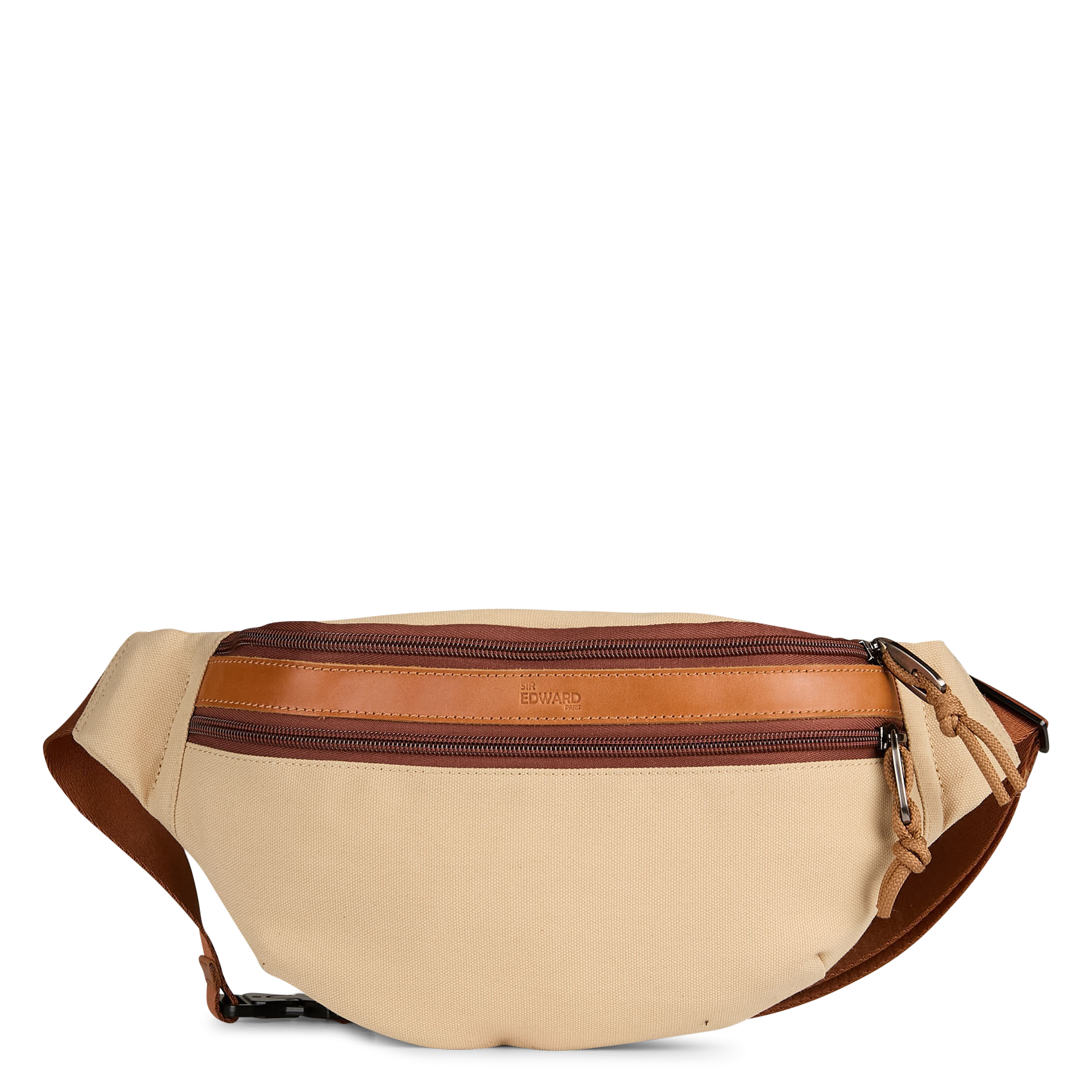 Two-tone leather blend bum bag SIR EDWARD