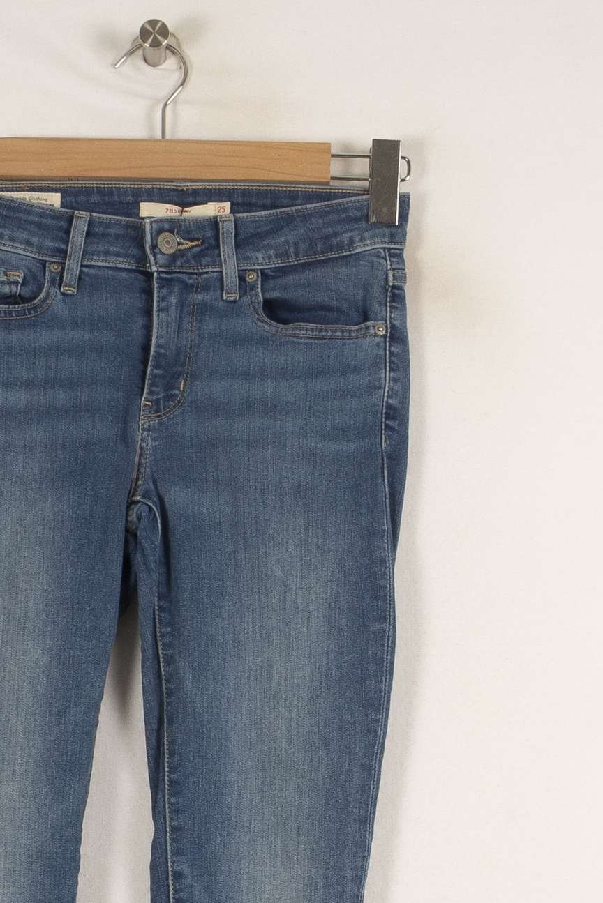 Cropped slim jeans with studs LEVI'S - Seconde main Blue