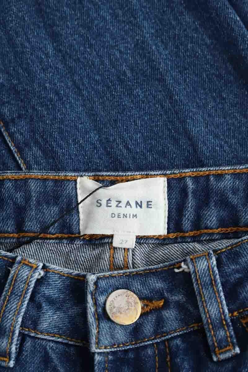 Cotton straight jeans SEZANE - Seconde main Blue
