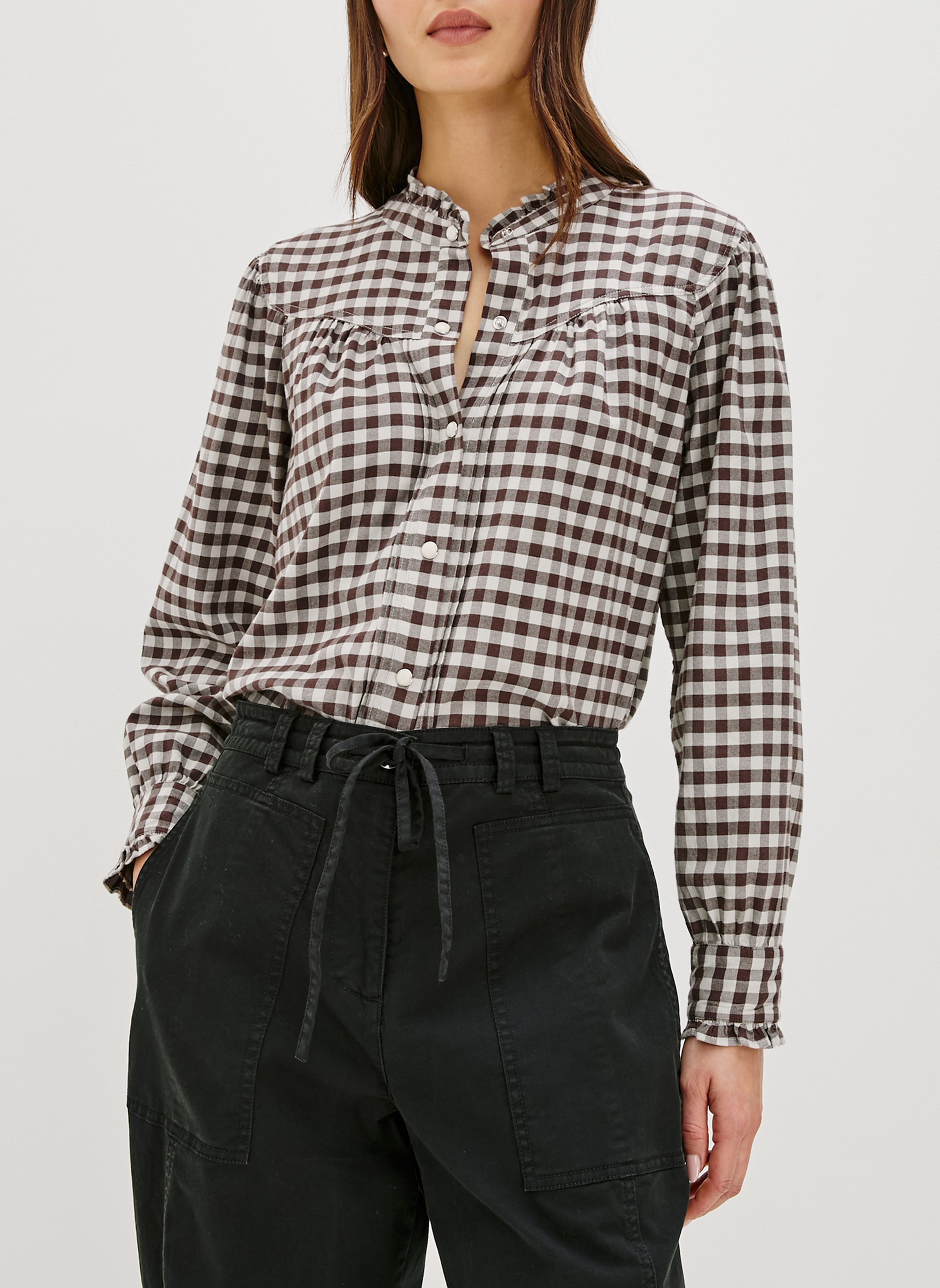 Bluse aus Baumwoll-Mix mit Rundhalsausschnitt RAILS Mehrfarbig