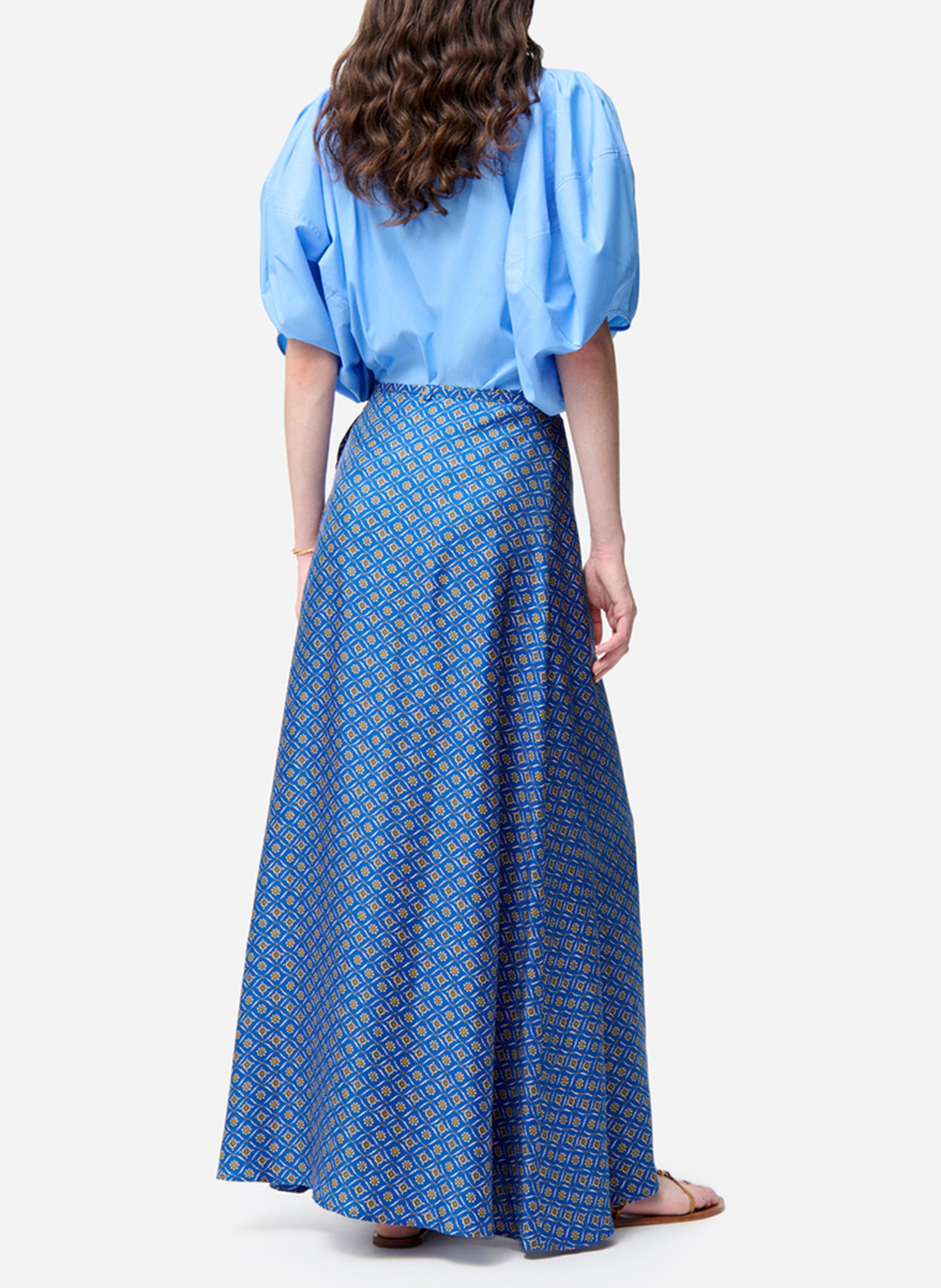 Jupe longue portefeuille  VANESSA BRUNO Bleu