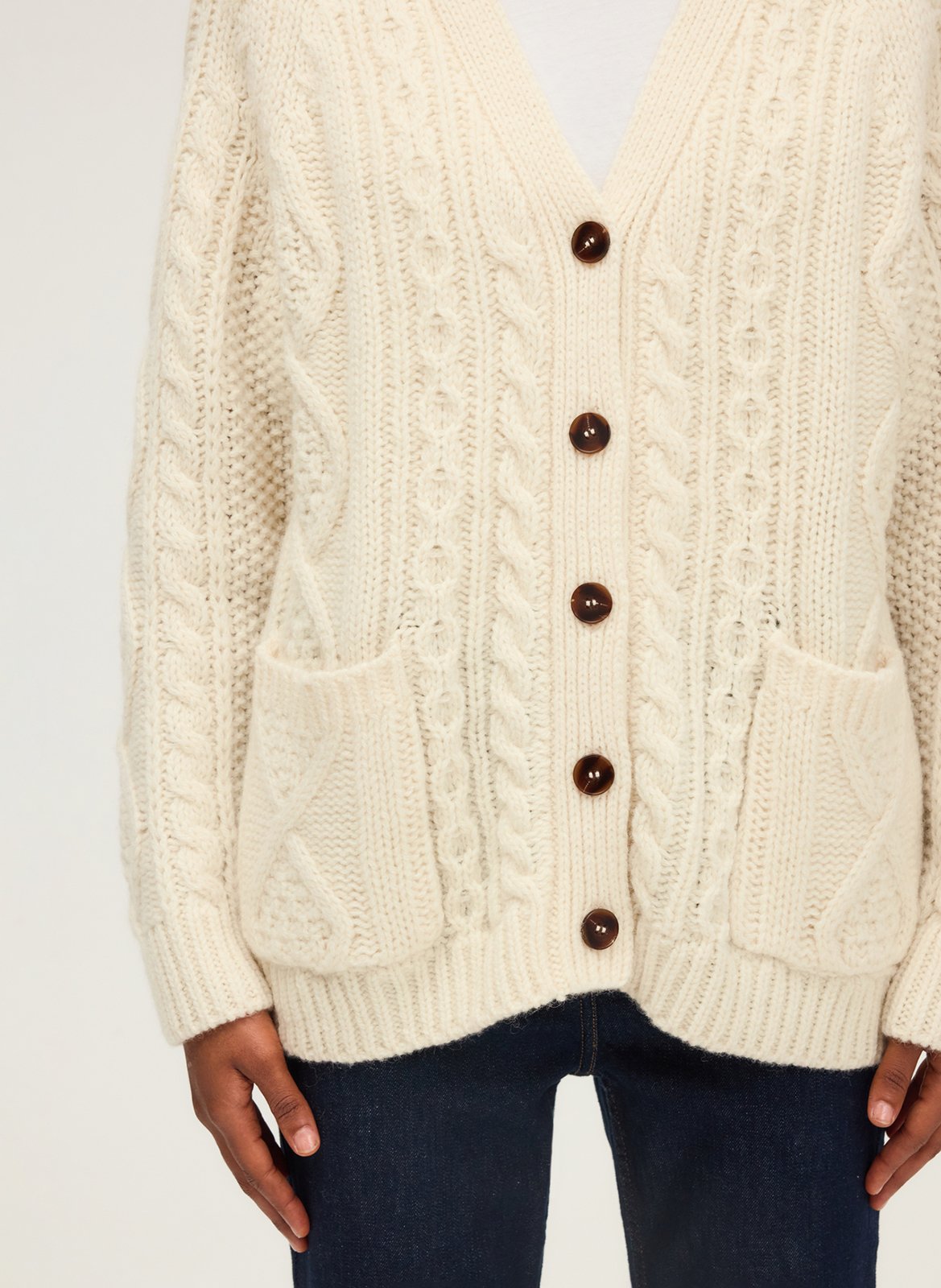 Straight wool cardigan PABLO Beige