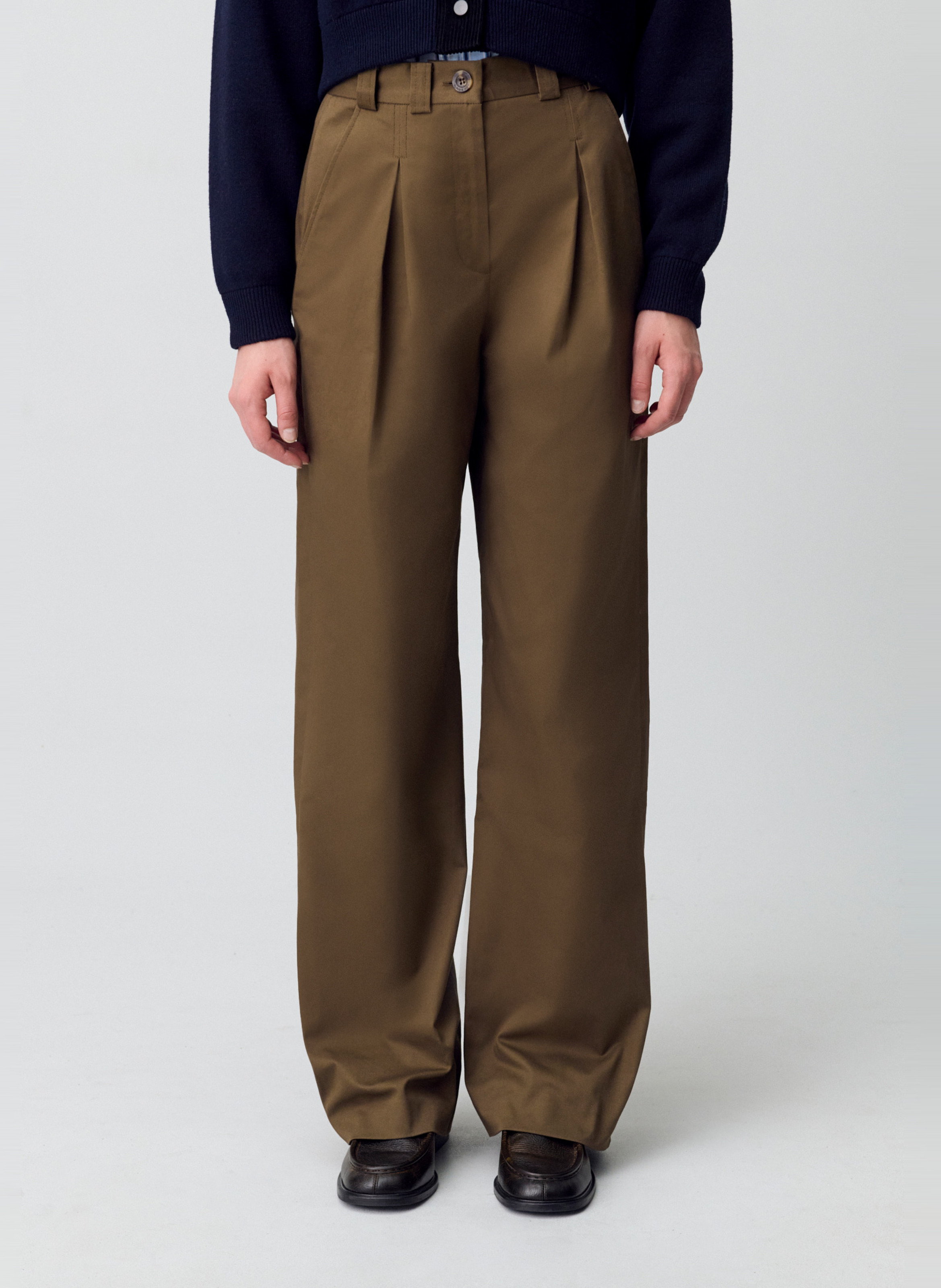 Cotton-blend bucket hat CLAUDIE PIERLOT Khaki