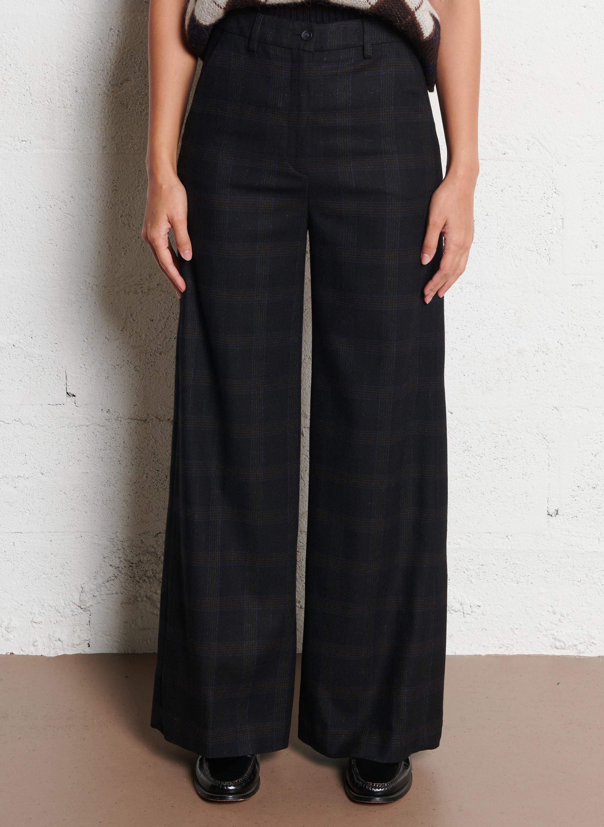 Pantalon large  DIEGA Marron