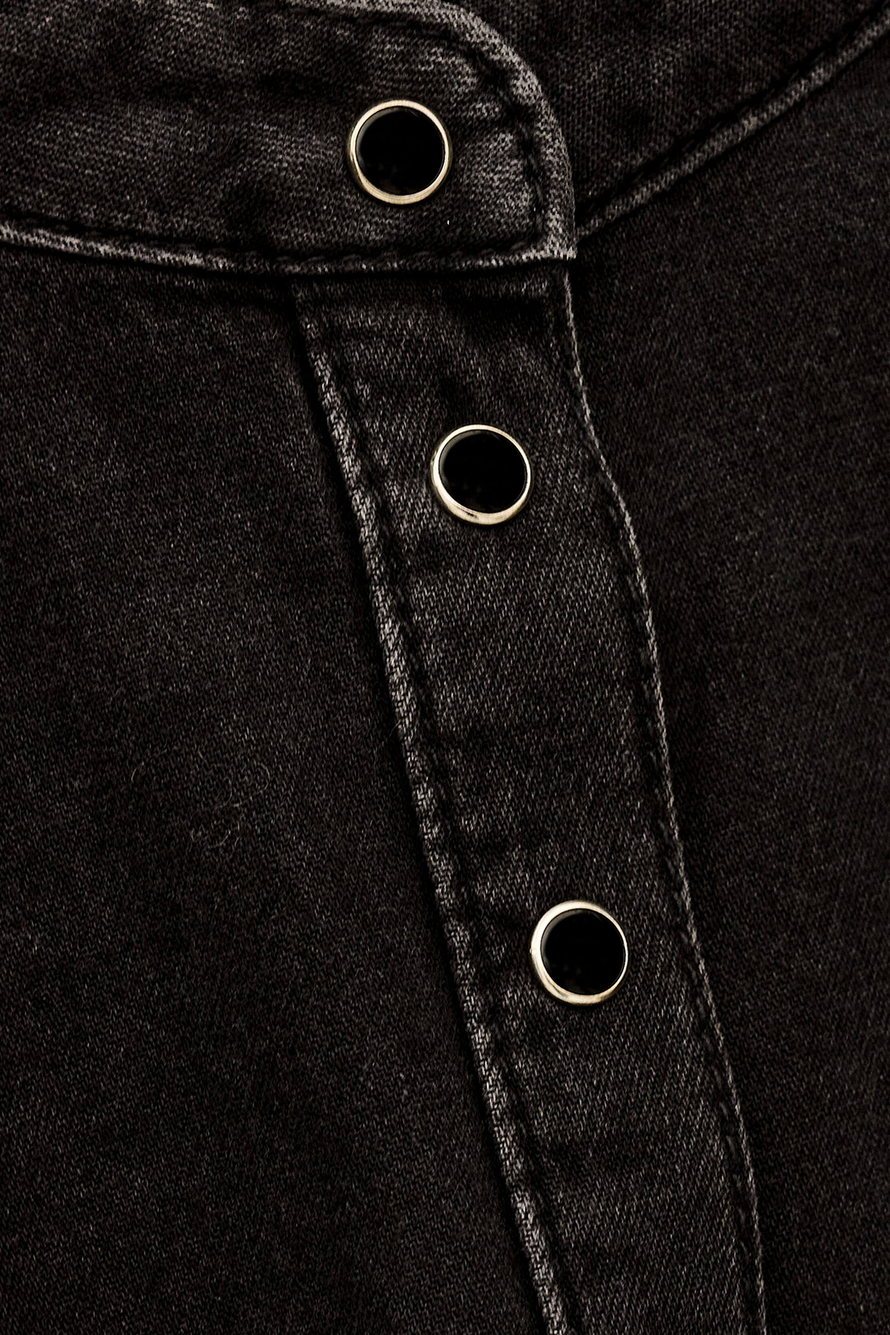 Blouse met ronde hals | katoenblend BA&SH Zwart