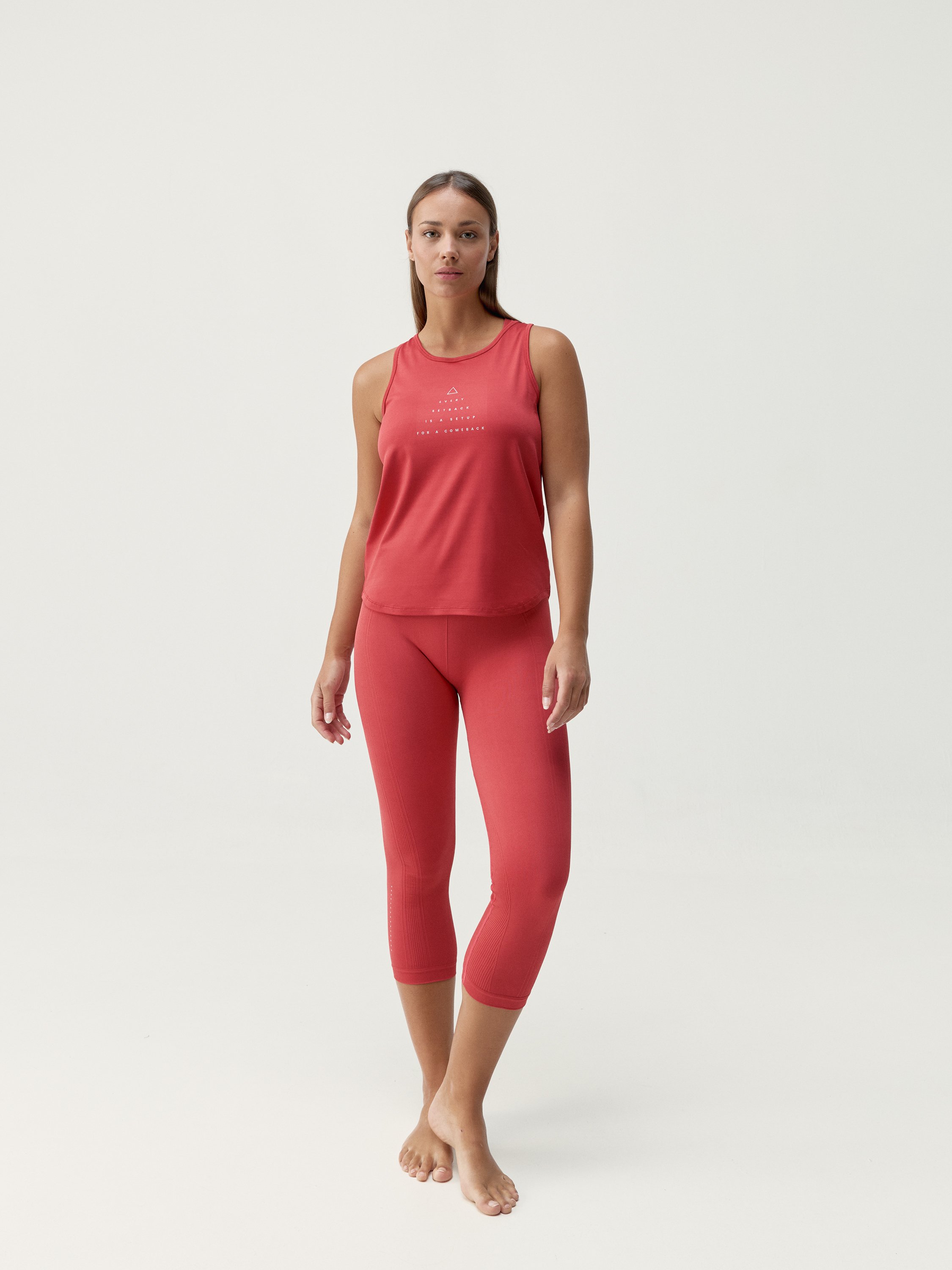 Sleeveless transparent t-shirt BORN LIVING YOGA Orange