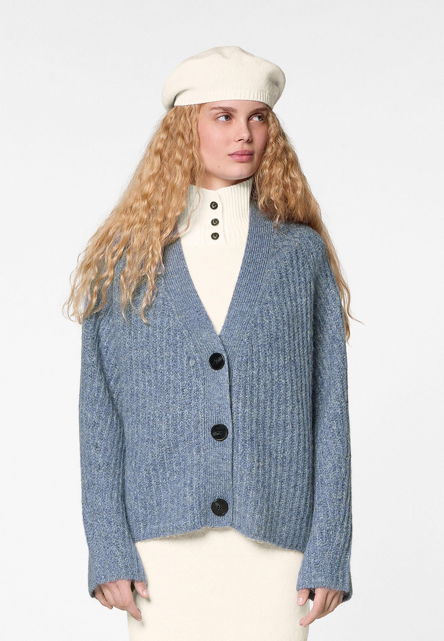 Oversized chunky knit vest RODIER Blue