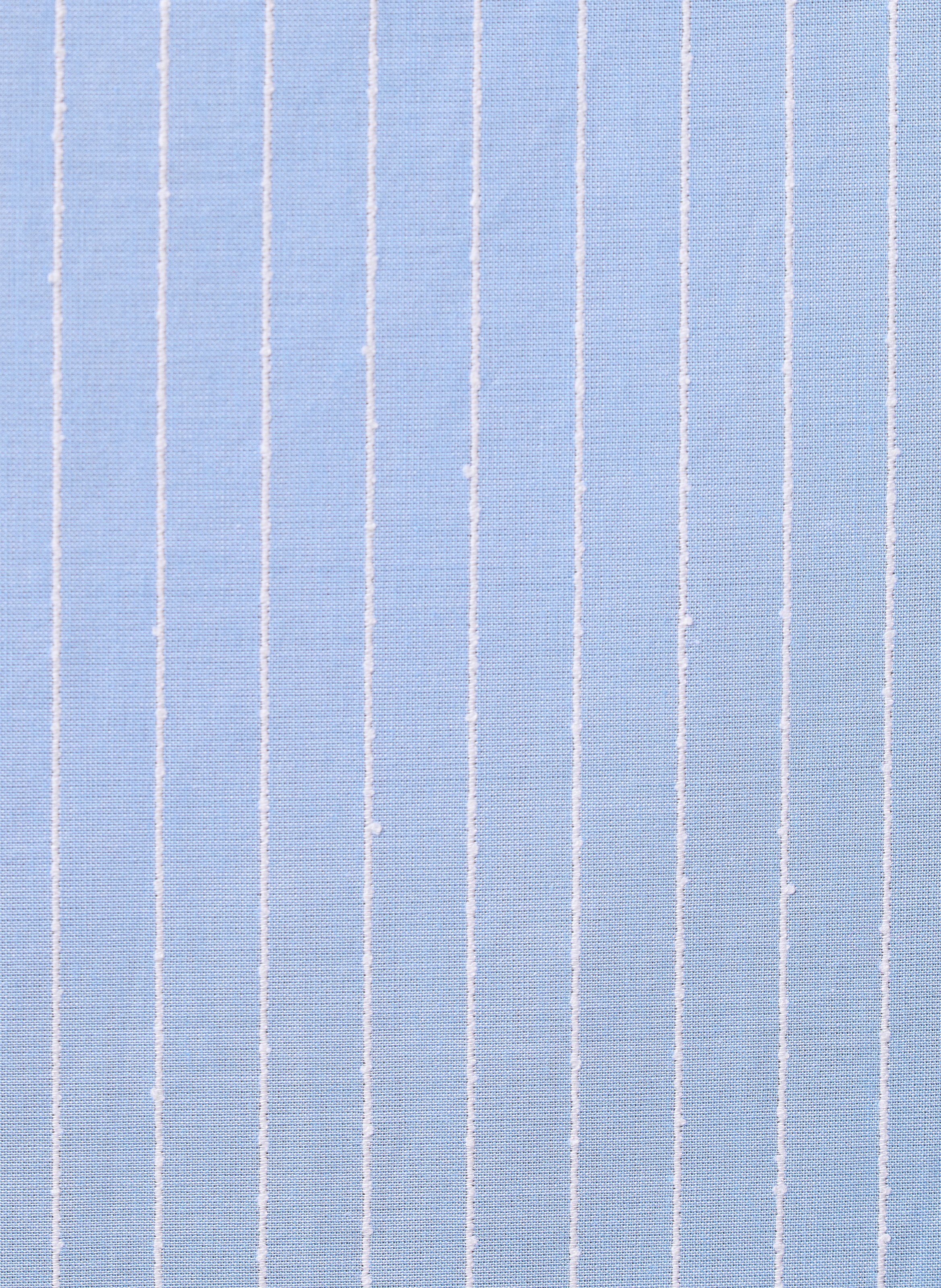 Chemise ample col classique rayée en coton mélangée HUMILITY Bleu