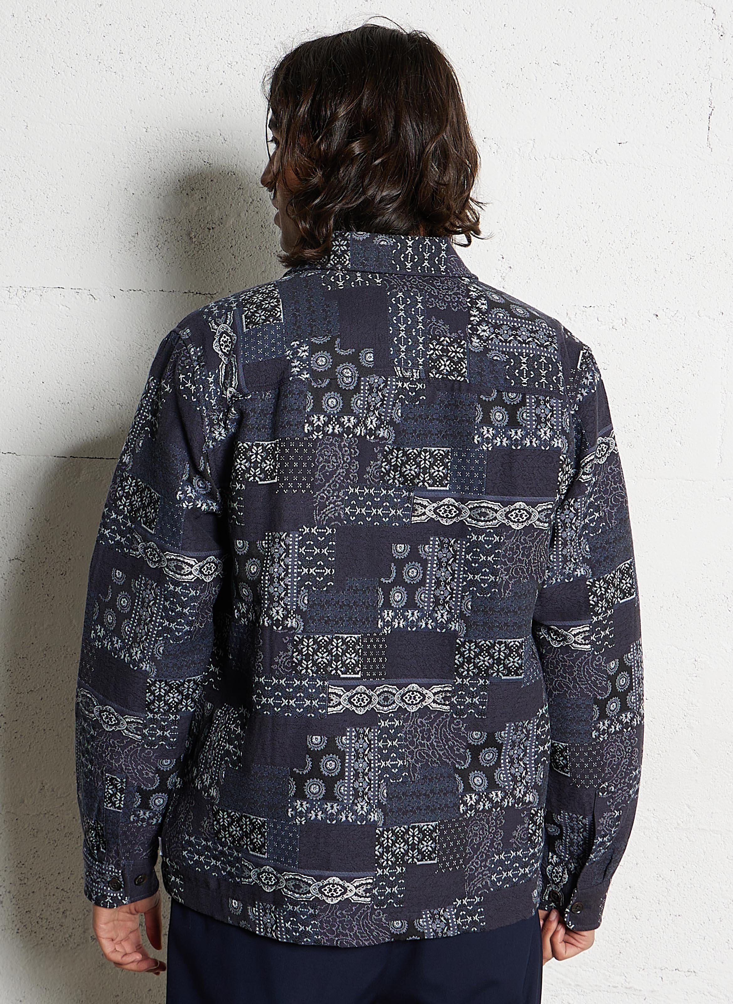 Surechemise col classique en jacquard de denim LES DEUX Bleu