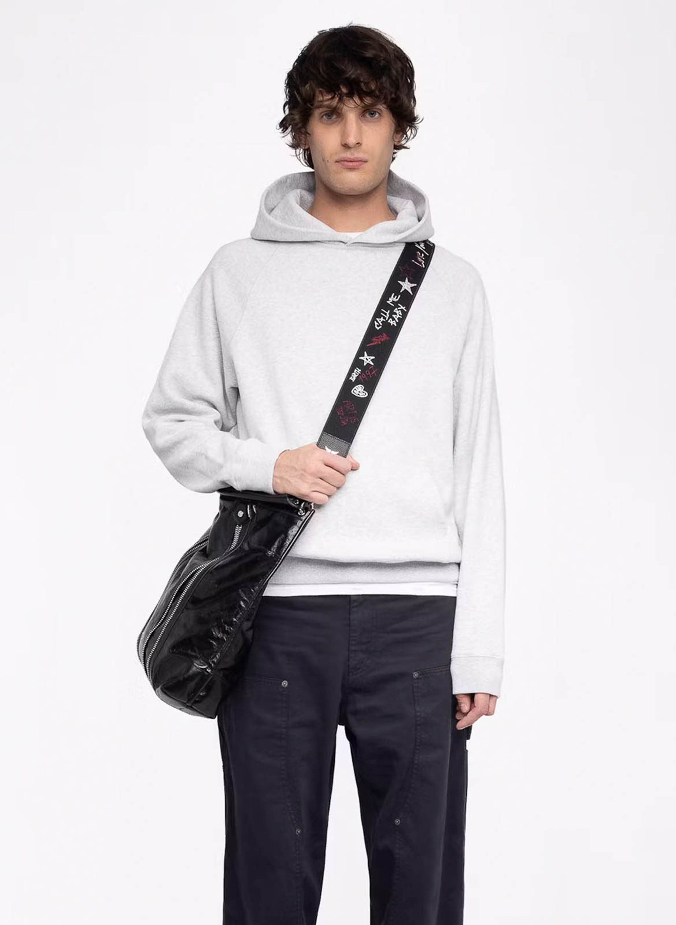 Gerade geschnittenes Kapuzensweatshirt aus Baumwolle ZADIG&VOLTAIRE Grau