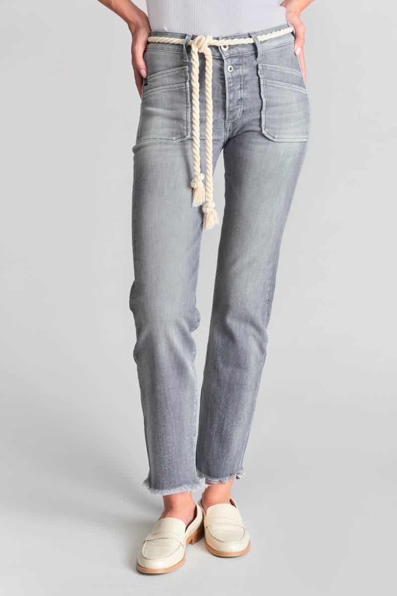 Straight leg jeans Pricilia, 7/8 length LE TEMPS DES CERISES Grey