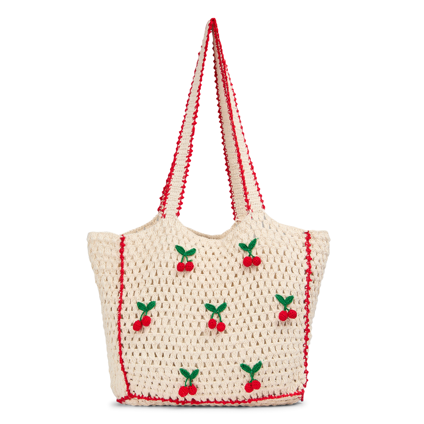 Sac crochet en coton Rouge