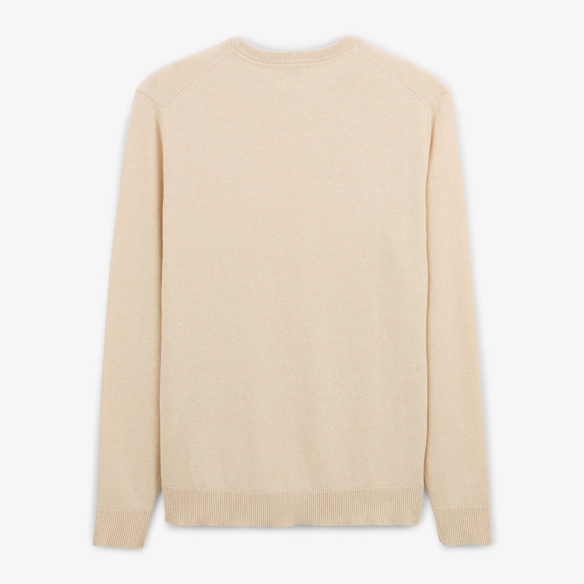 Sweater with plain round neckline SERGE BLANCO Beige
