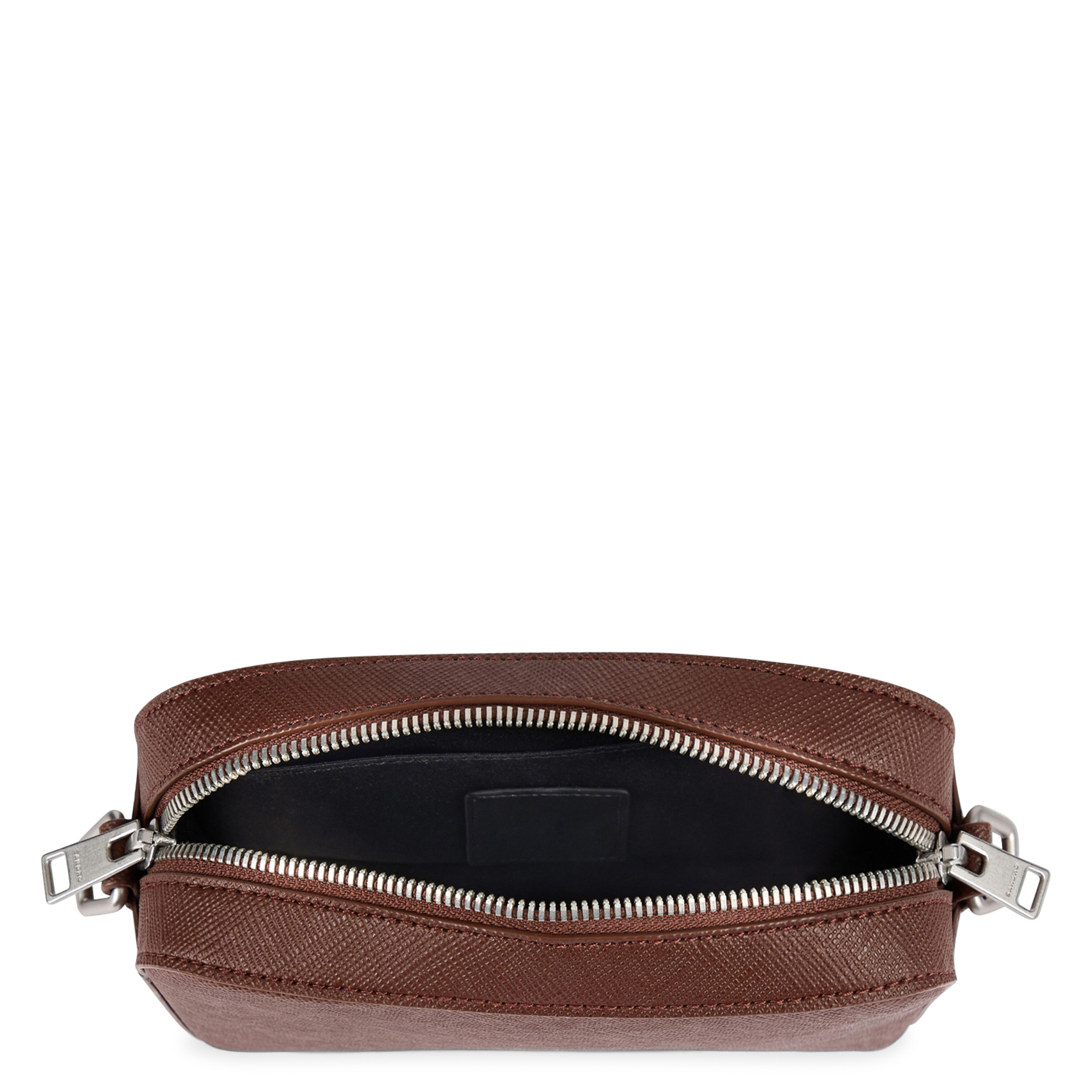 Sac bandoulière en cuir recyclé Marron