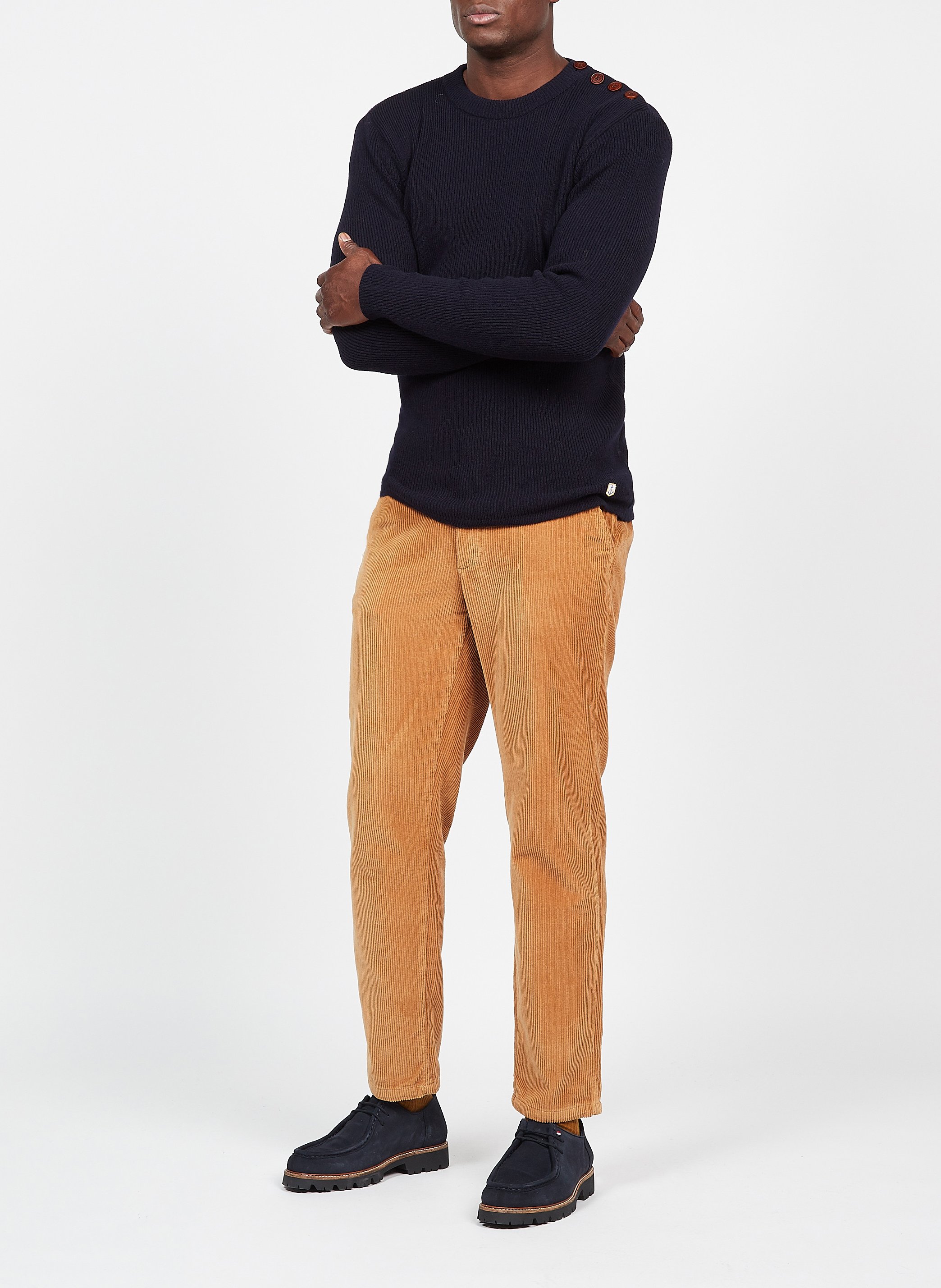 Pull col rond en laine d'agneau  ARMOR LUX Bleu