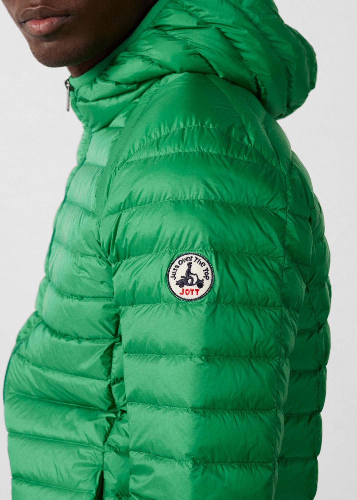 Lightweight hooded puffer jacket nico JOTT Green