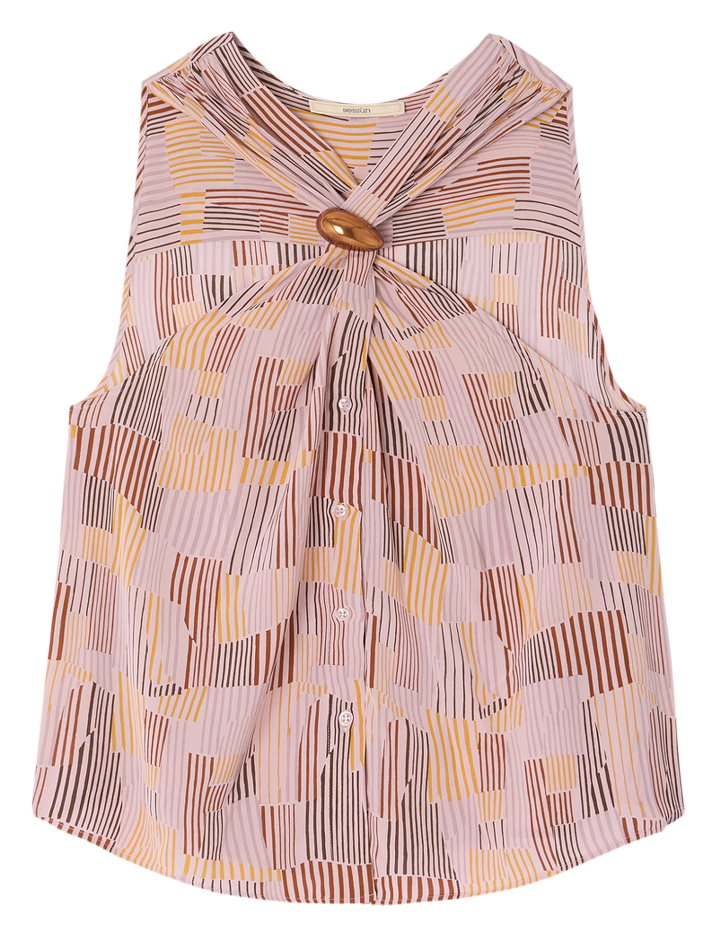 Ärmelloses Top im Schaltuch-Look SESSUN Mehrfarbig