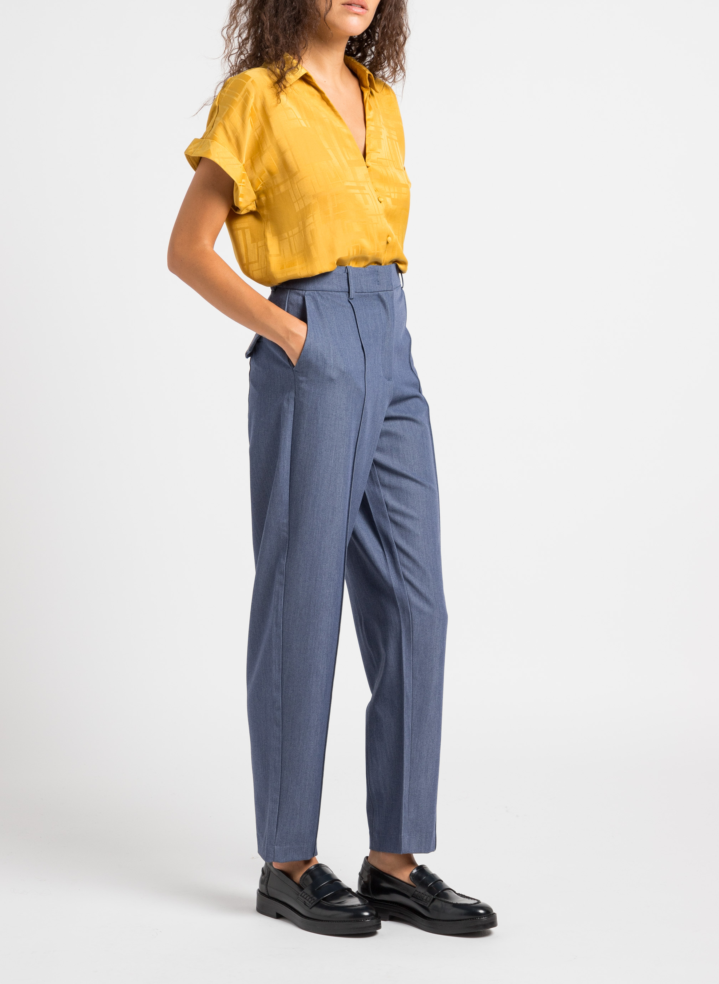 Pantalon à pinces  VILA Bleu