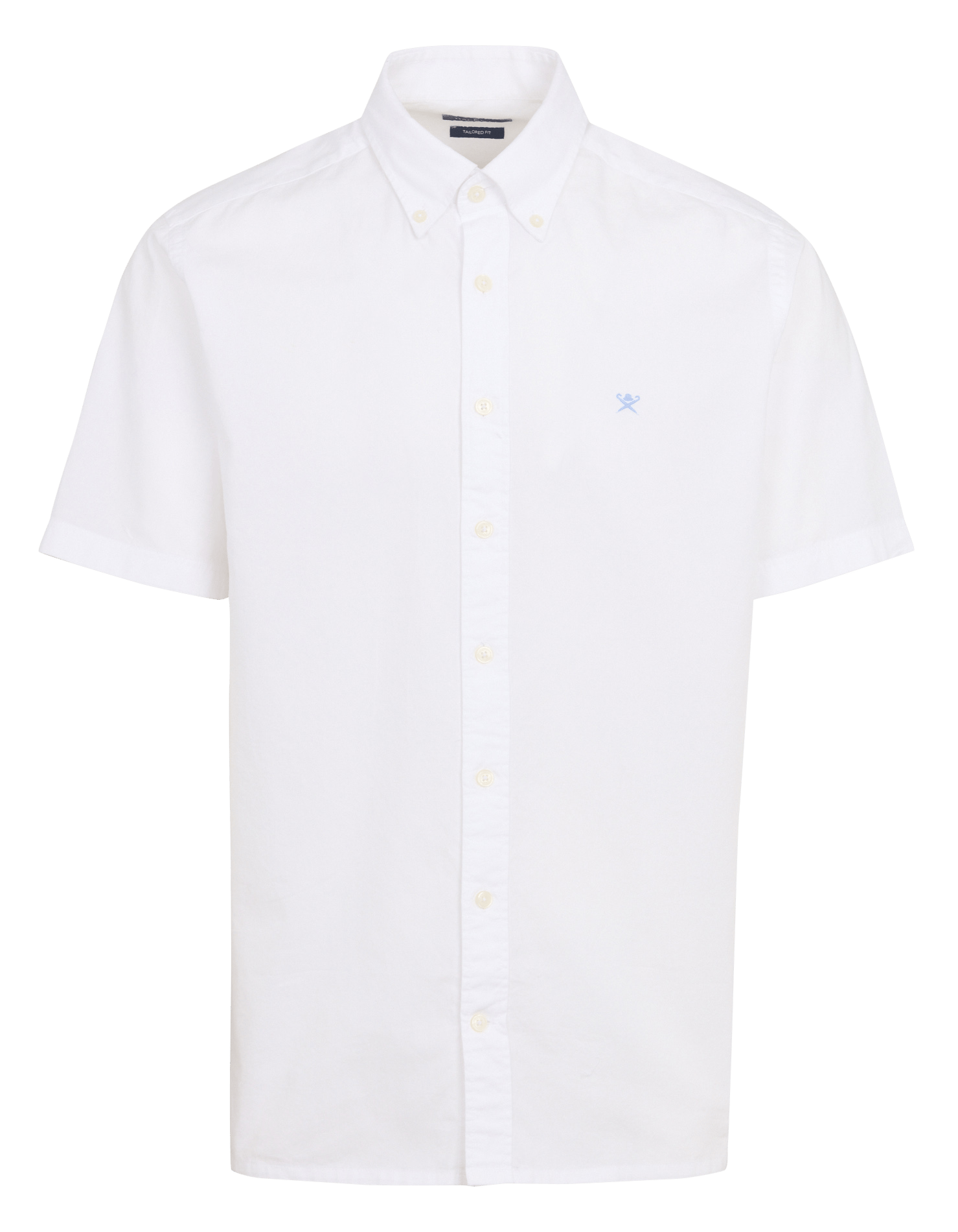 Maßgeschneidertes Hemd mit amerikanischem Kragen aus Baumwolle HACKETT Weiss